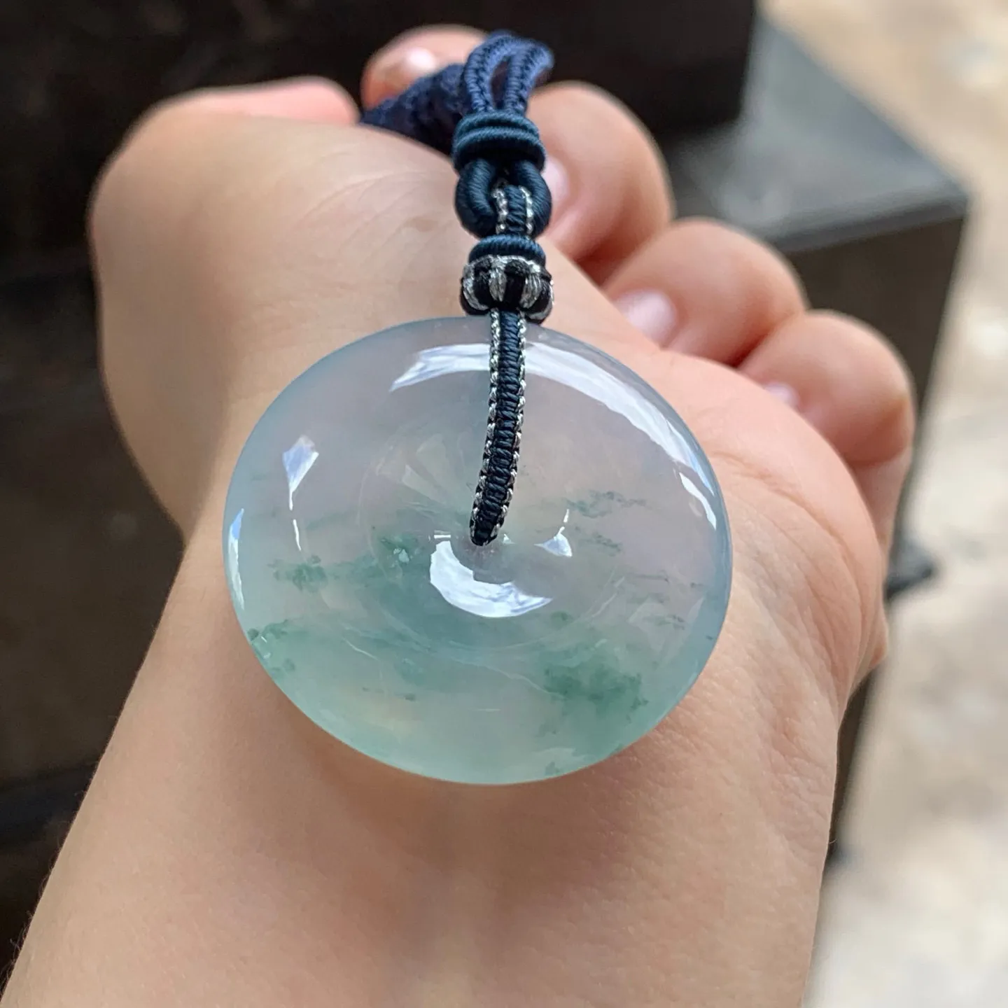 冰种飘花平安扣
清爽