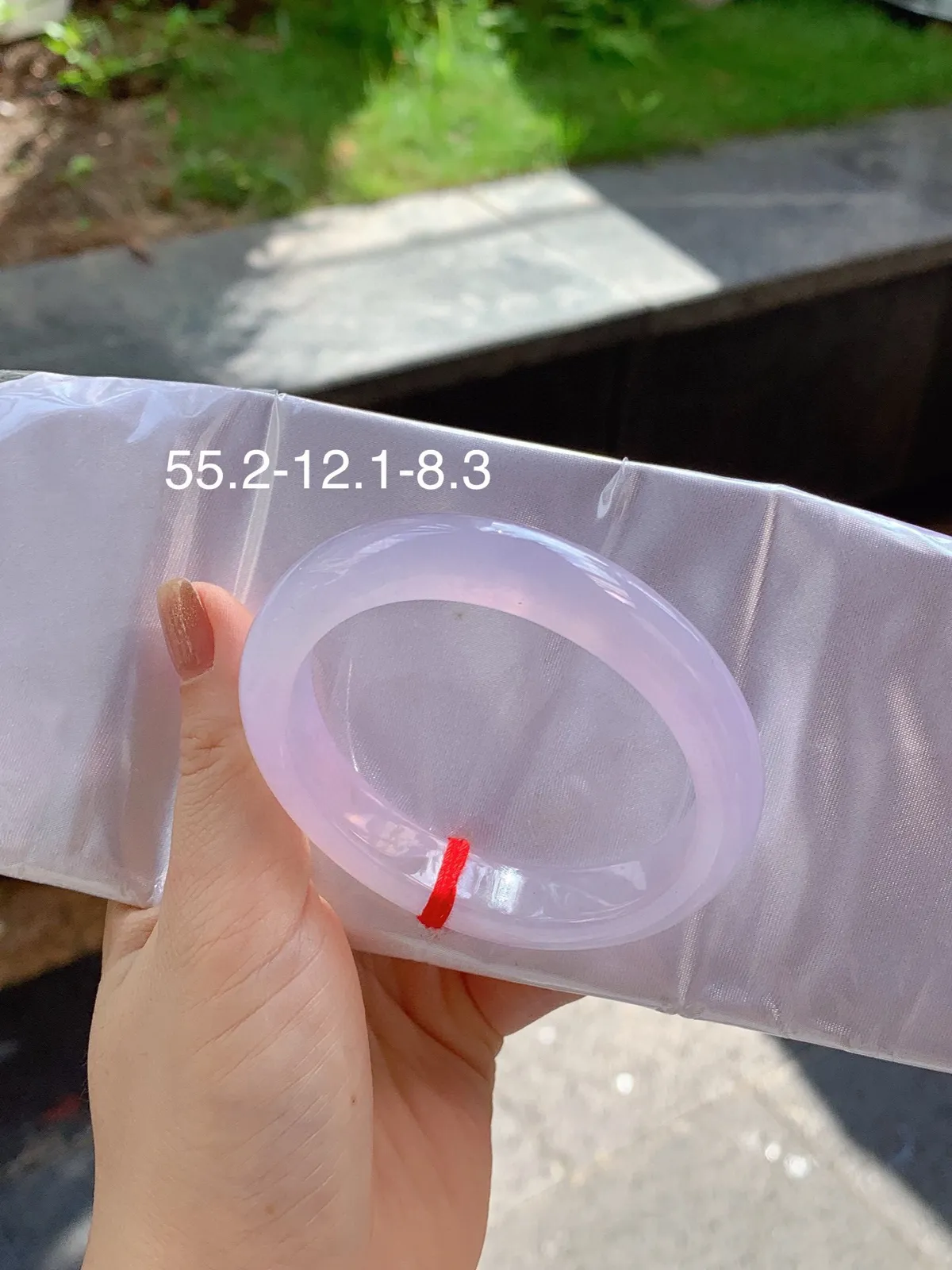 冰种粉春贵妃镯
种老 55.2/12.1/8.3mm