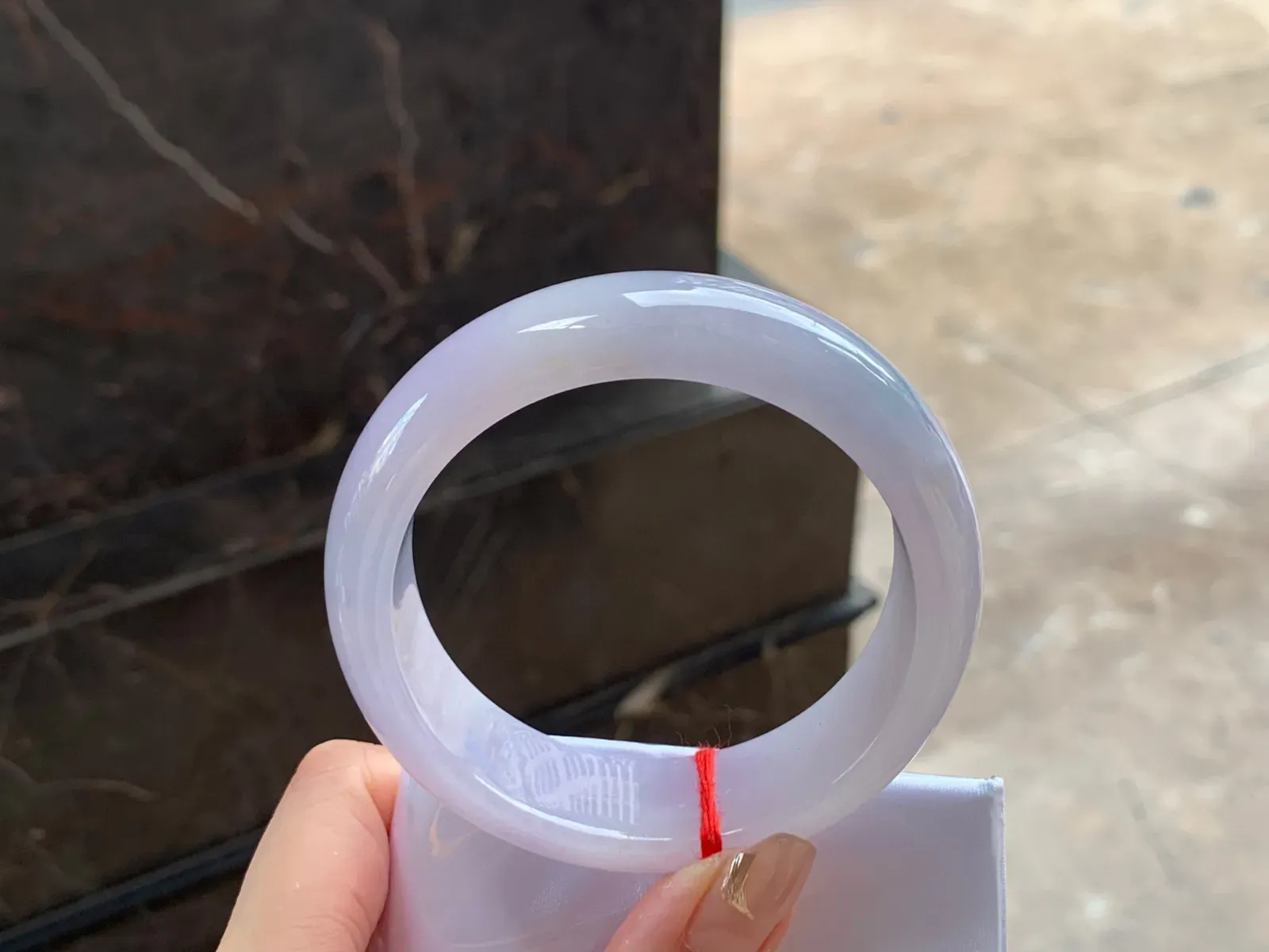宽版粉春手镯
颜色漂亮 58/18/8.8mm