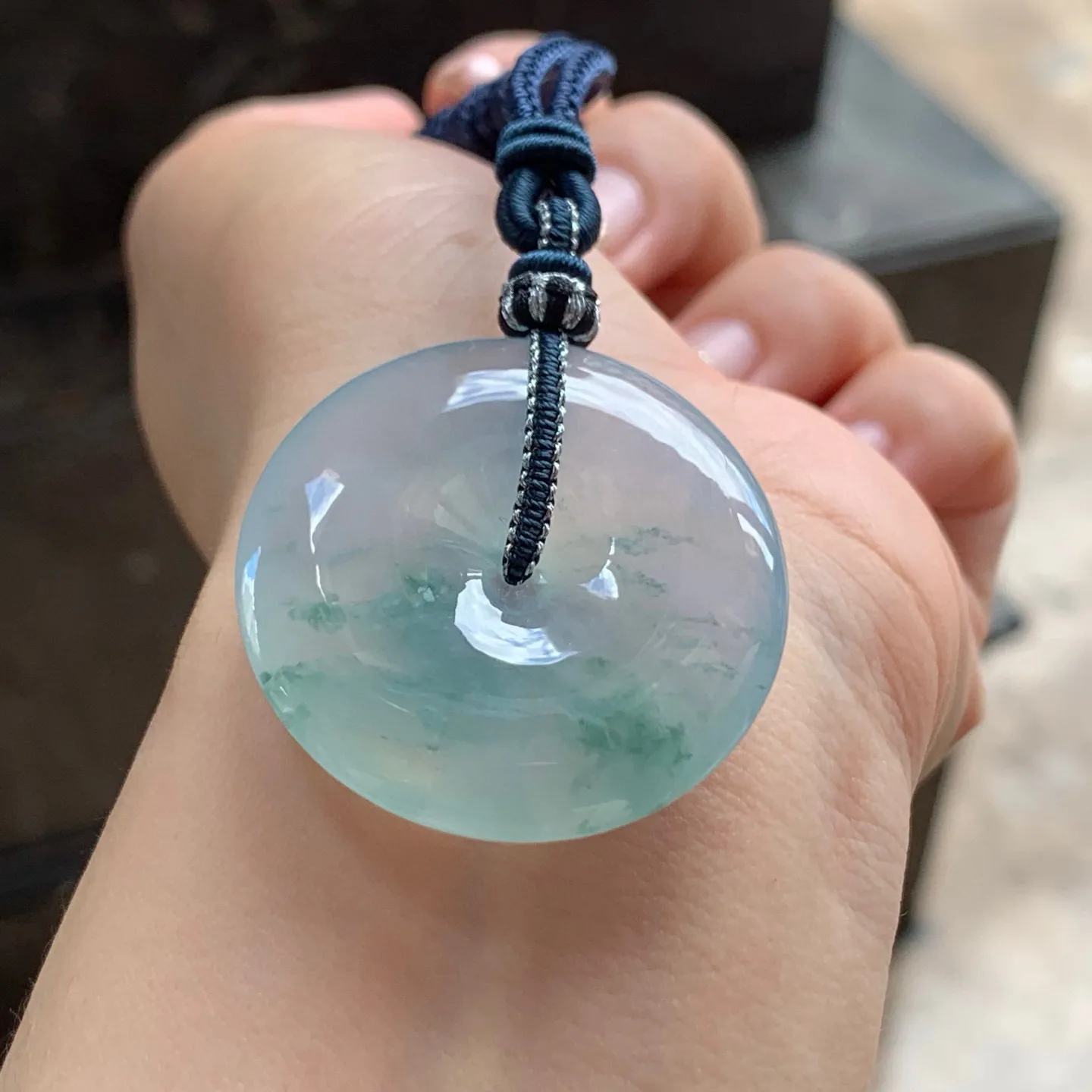 冰种飘花平安扣
清爽