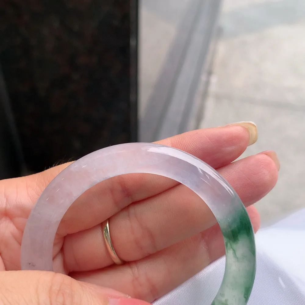 圆条冰玻飘花 微棉絮 尺寸:50.2/8.8/8.4 花美 种水好🥰🥰
