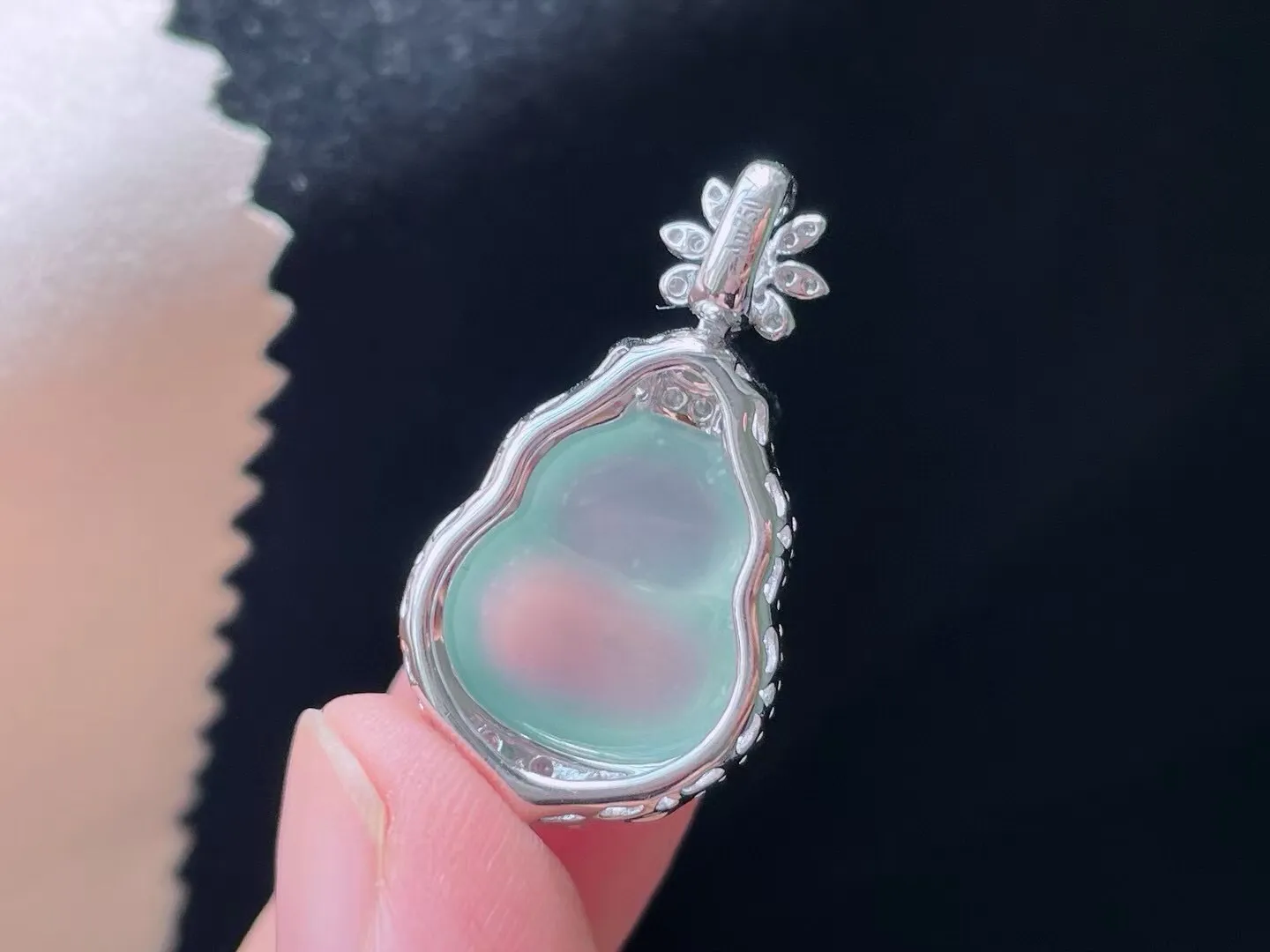 老坑高冰起胶葫芦吊坠