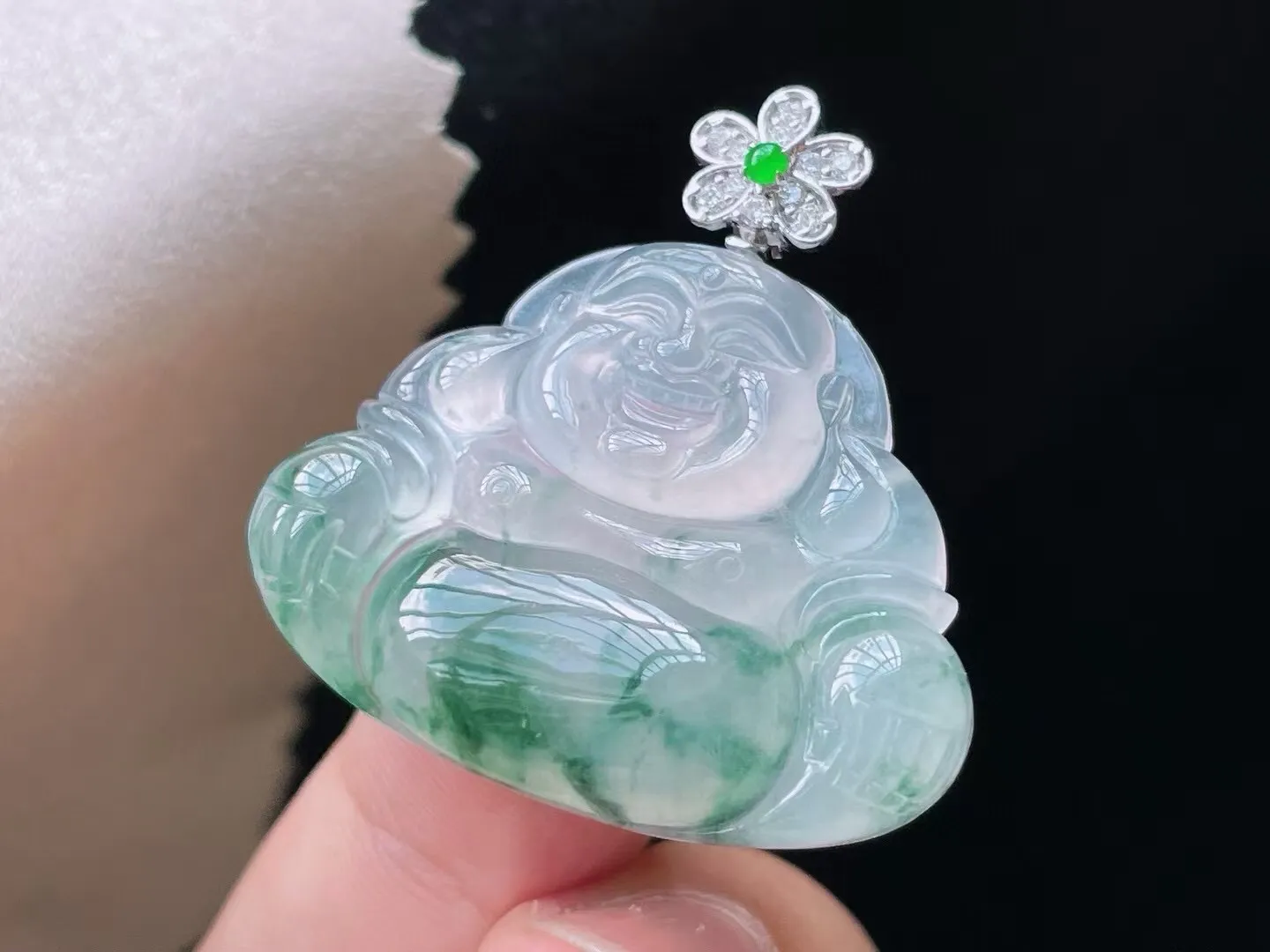 冰飘花佛公吊坠