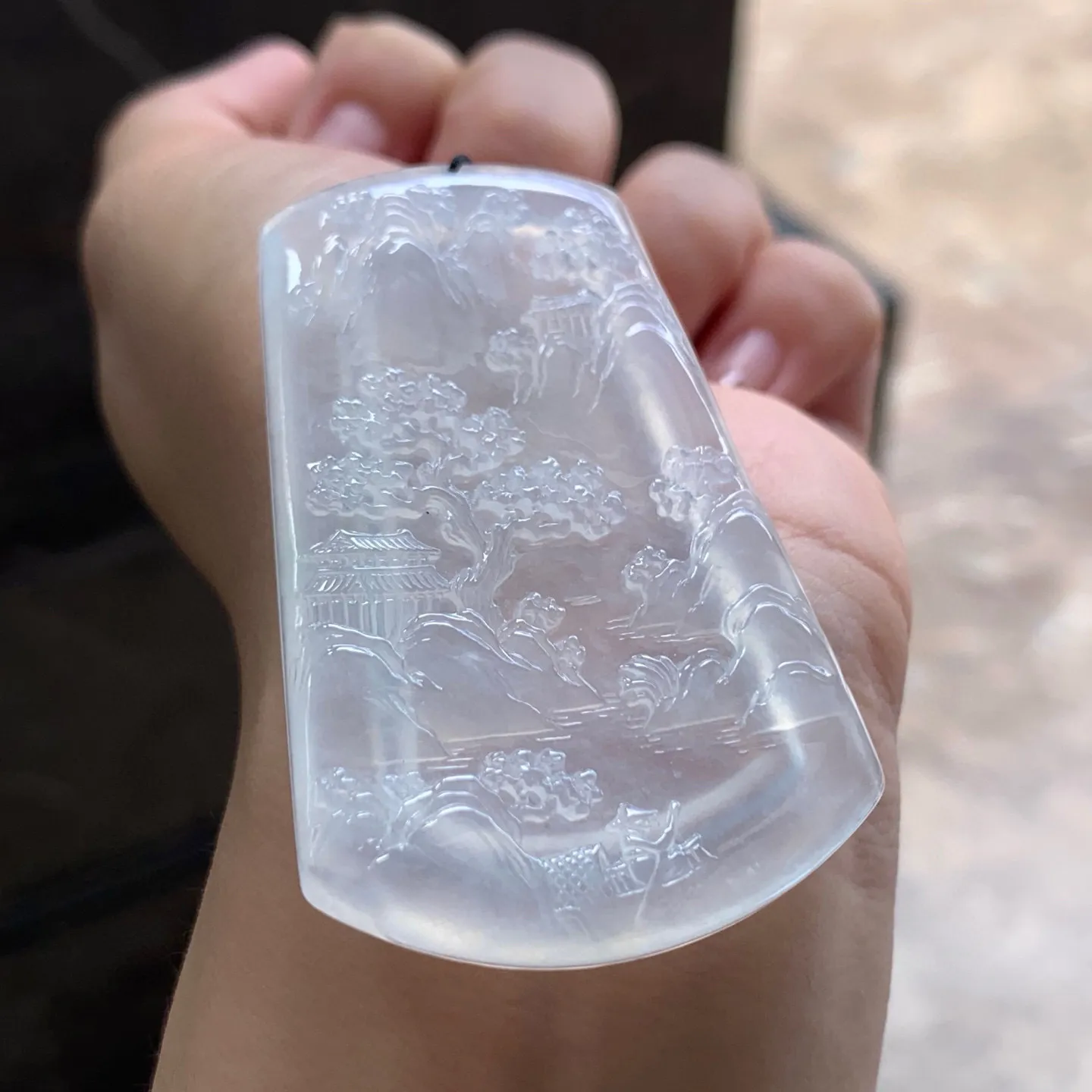 冰种山水牌
 意境美～