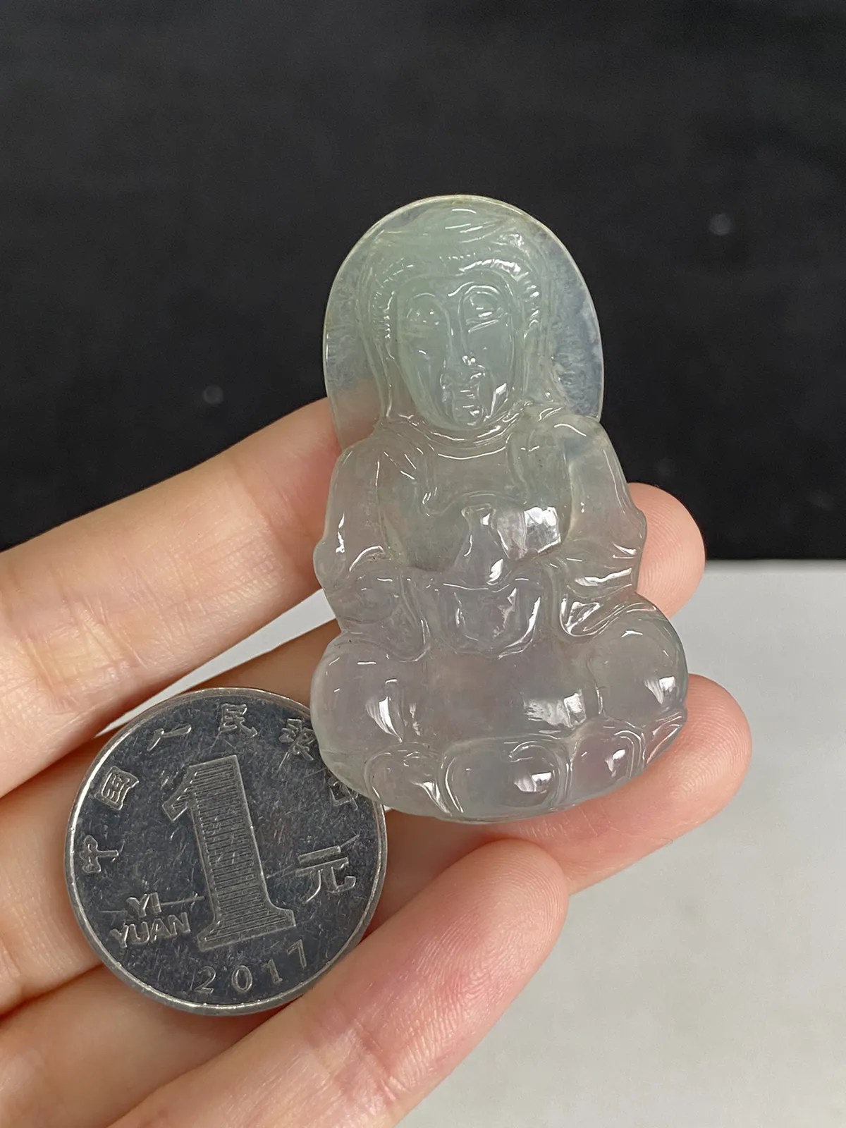 翡翠冰糯种吊坠