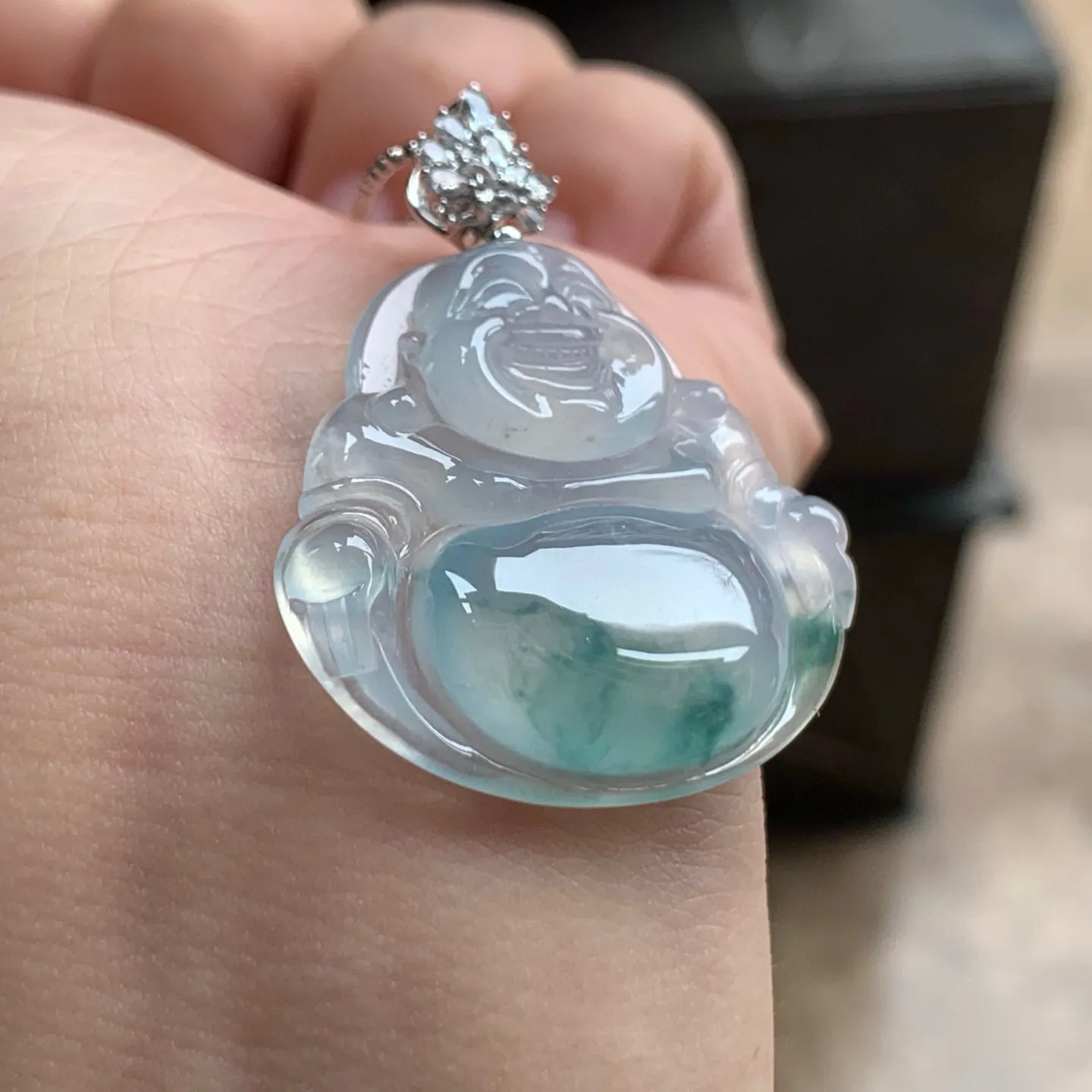 冰种飘花坐佛