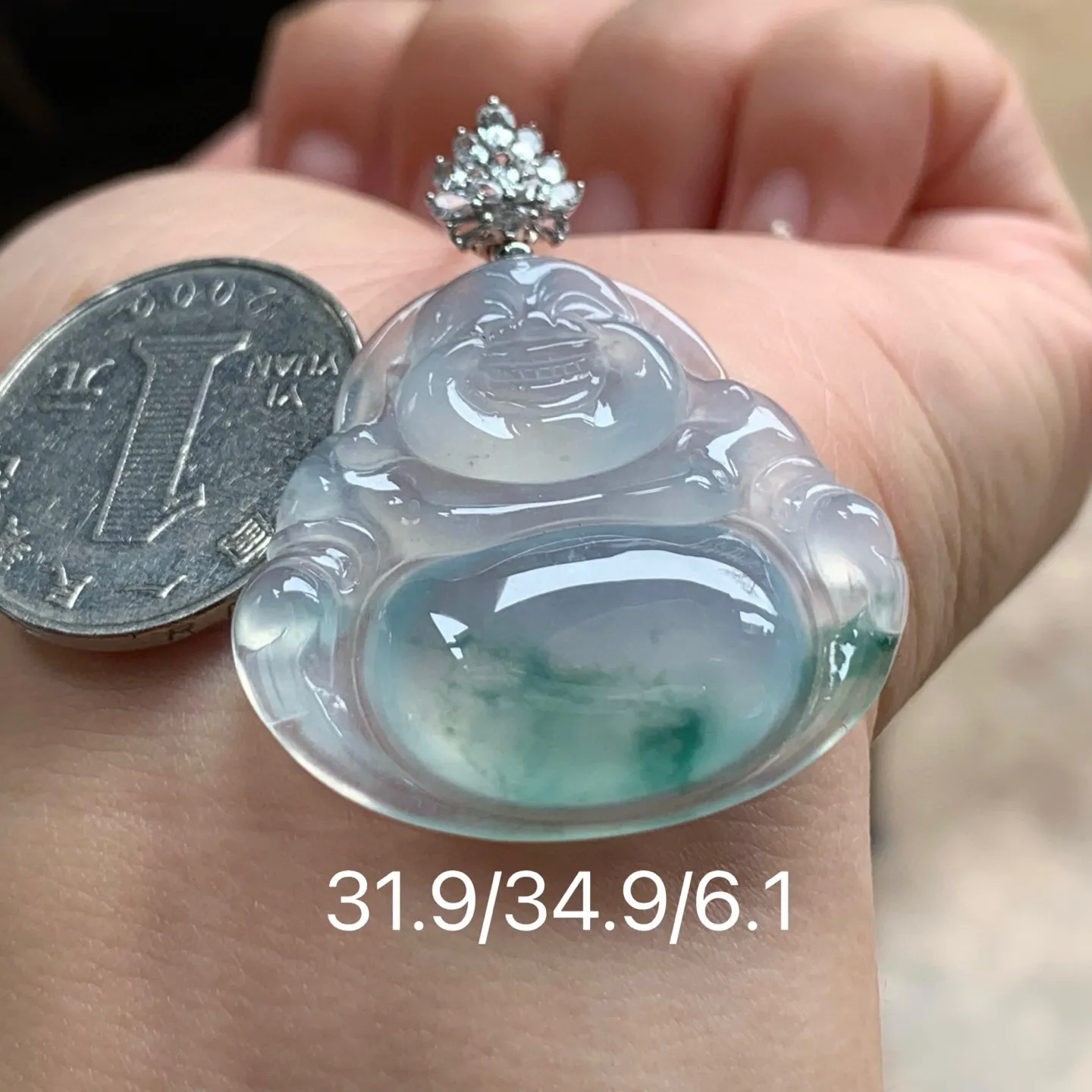 冰种飘花坐佛