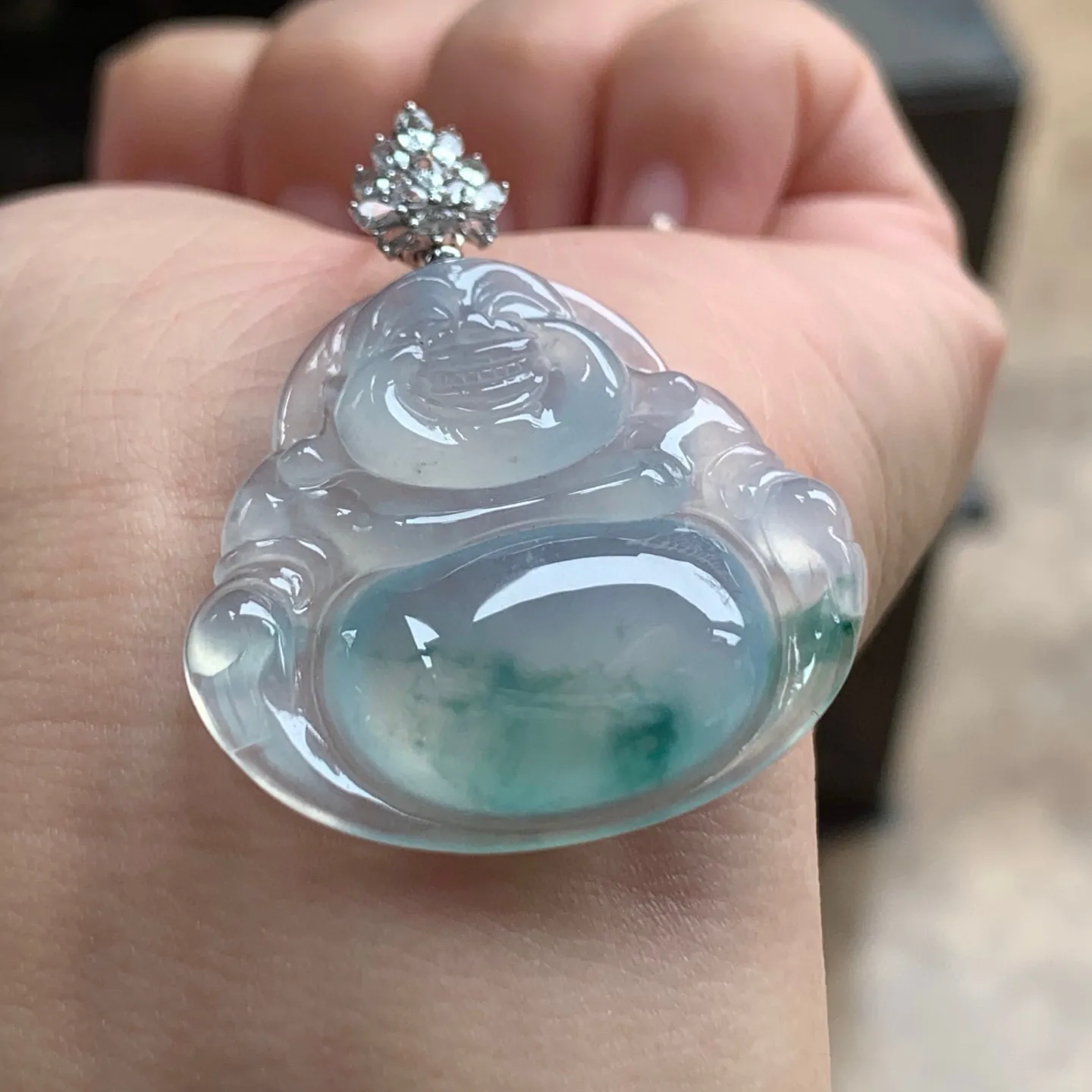 冰种飘花坐佛