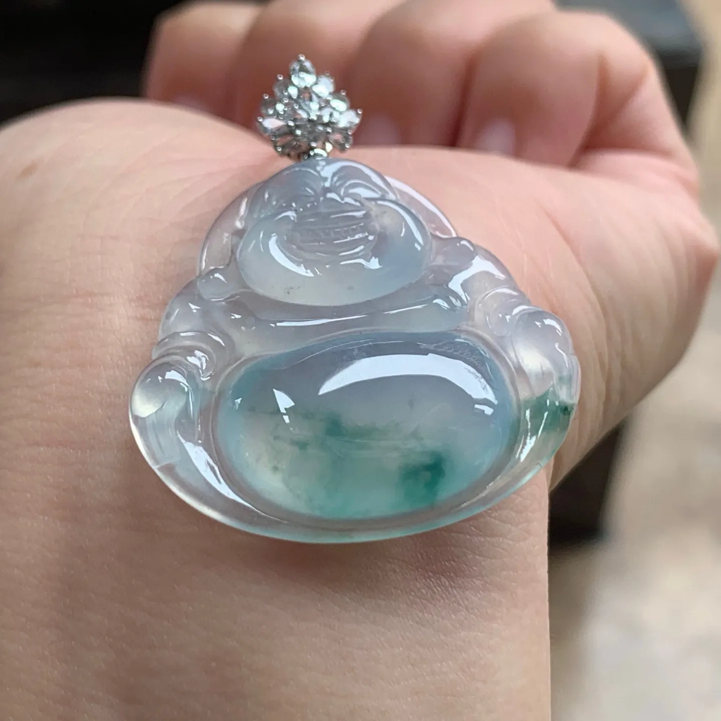 冰种飘花坐佛
