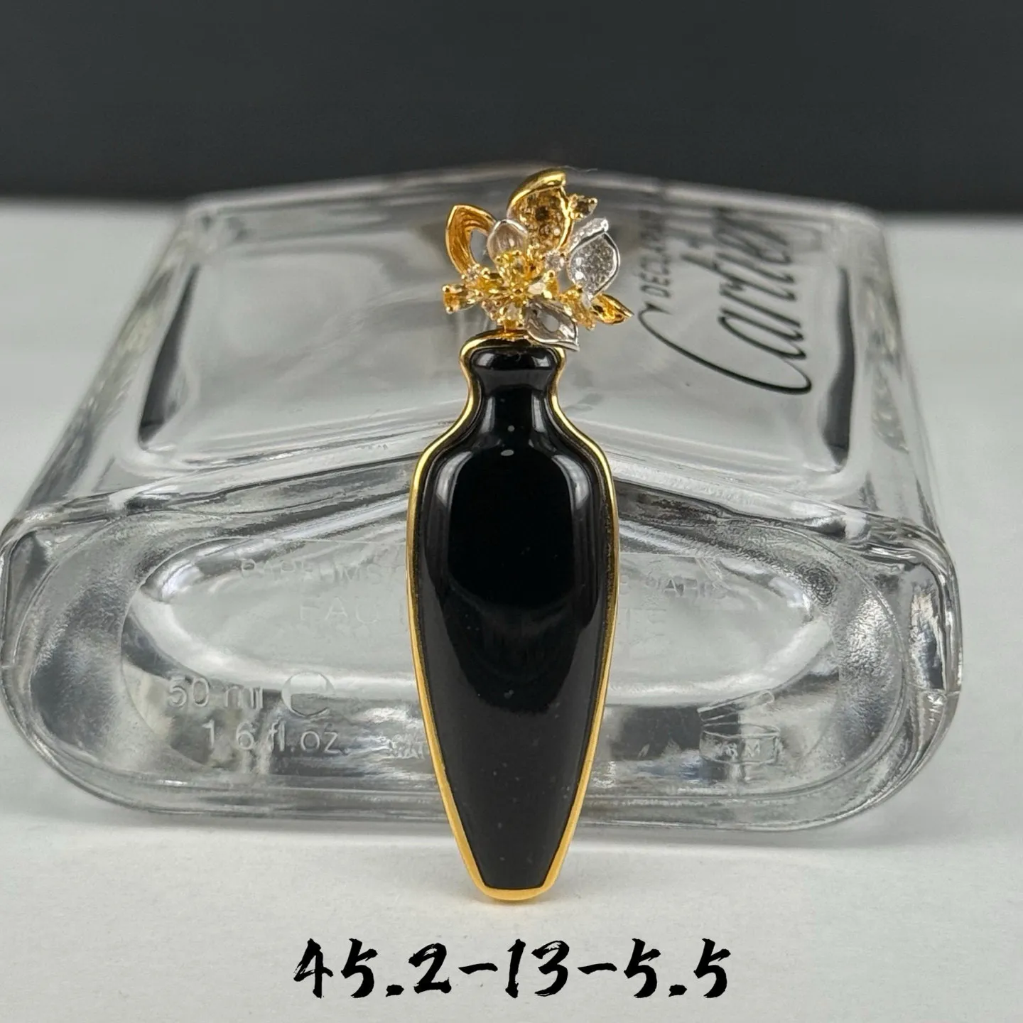 精品18k重金豪镶墨翠花瓶 寓意平安喜乐 花开富贵 尺寸45.2