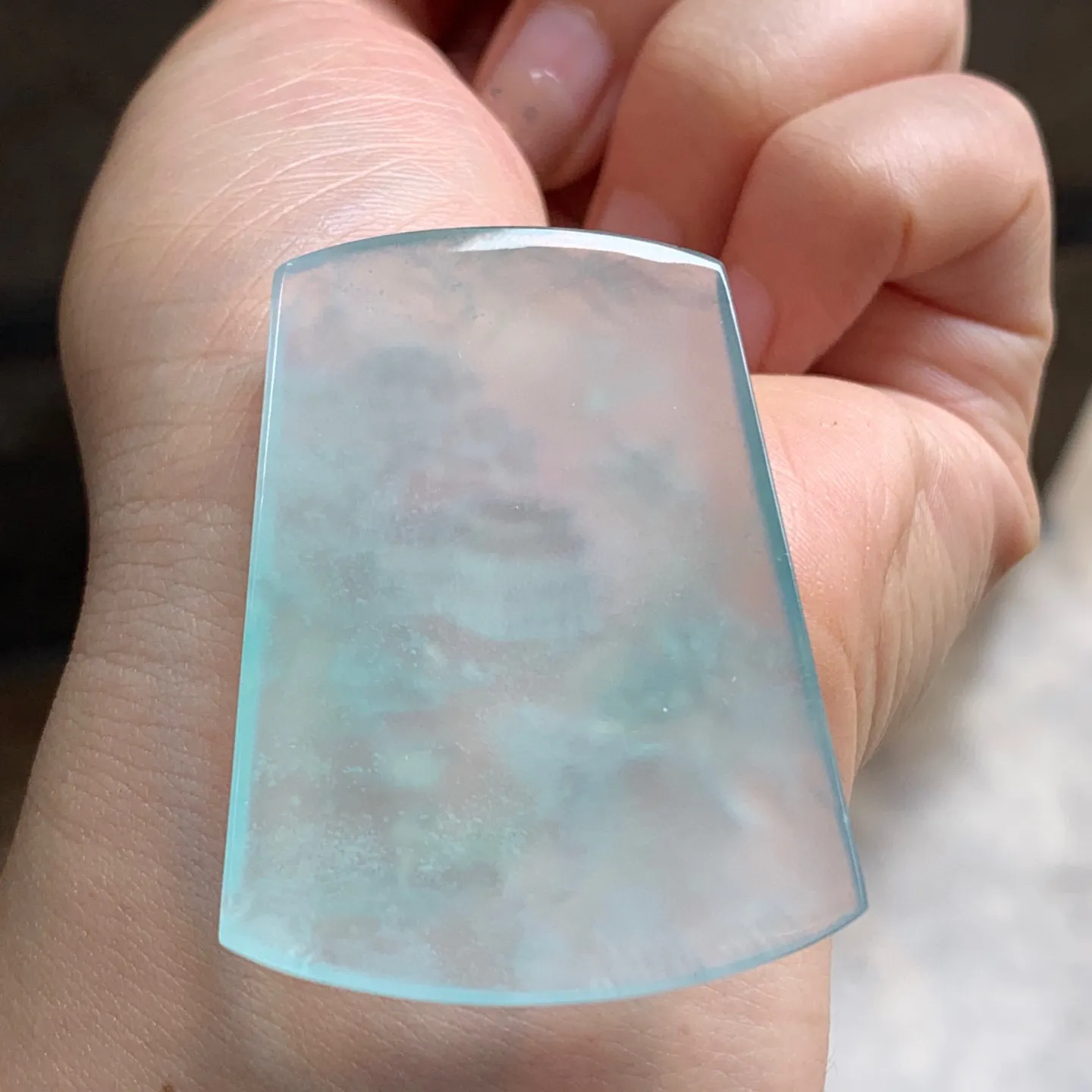冰种山水牌
冰味十足，意境美
