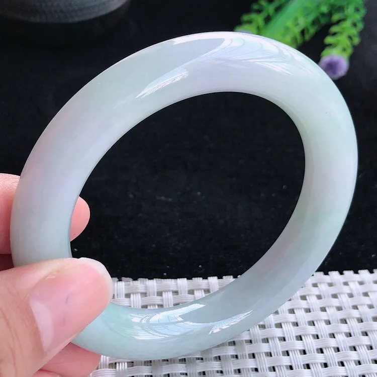自然光56/11.8/11.2老坑油润水灵胖圆条手镯翡翠玉镯美人镯