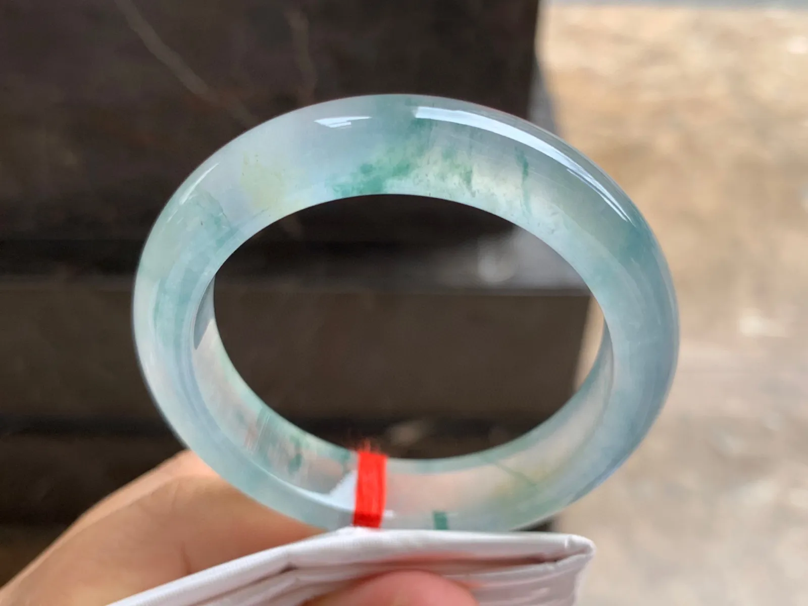 53-12.5-8.5mm
冰种飘花手镯 冰感十足 起光