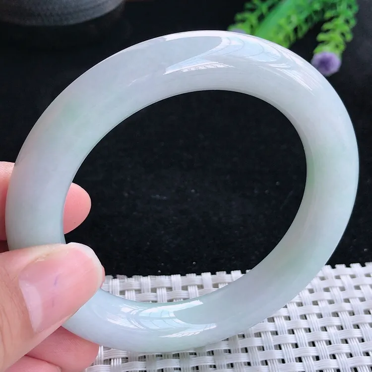 自然光56/11.8/11.2老坑油润水灵胖圆条手镯翡翠玉镯美人镯