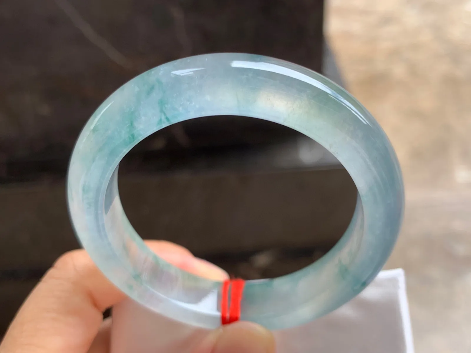 53-12.5-8.5mm
冰种飘花手镯 冰感十足 起光