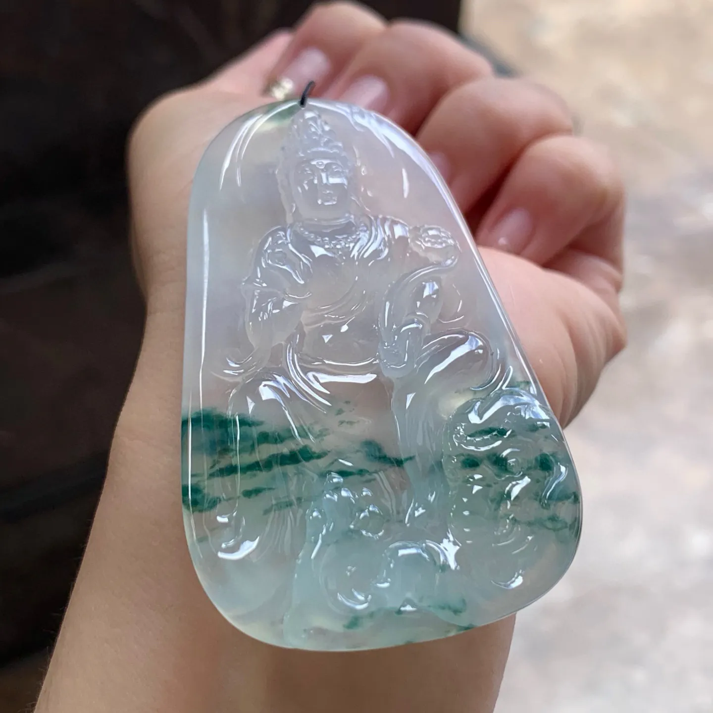 冰种飘花普贤菩萨
大气