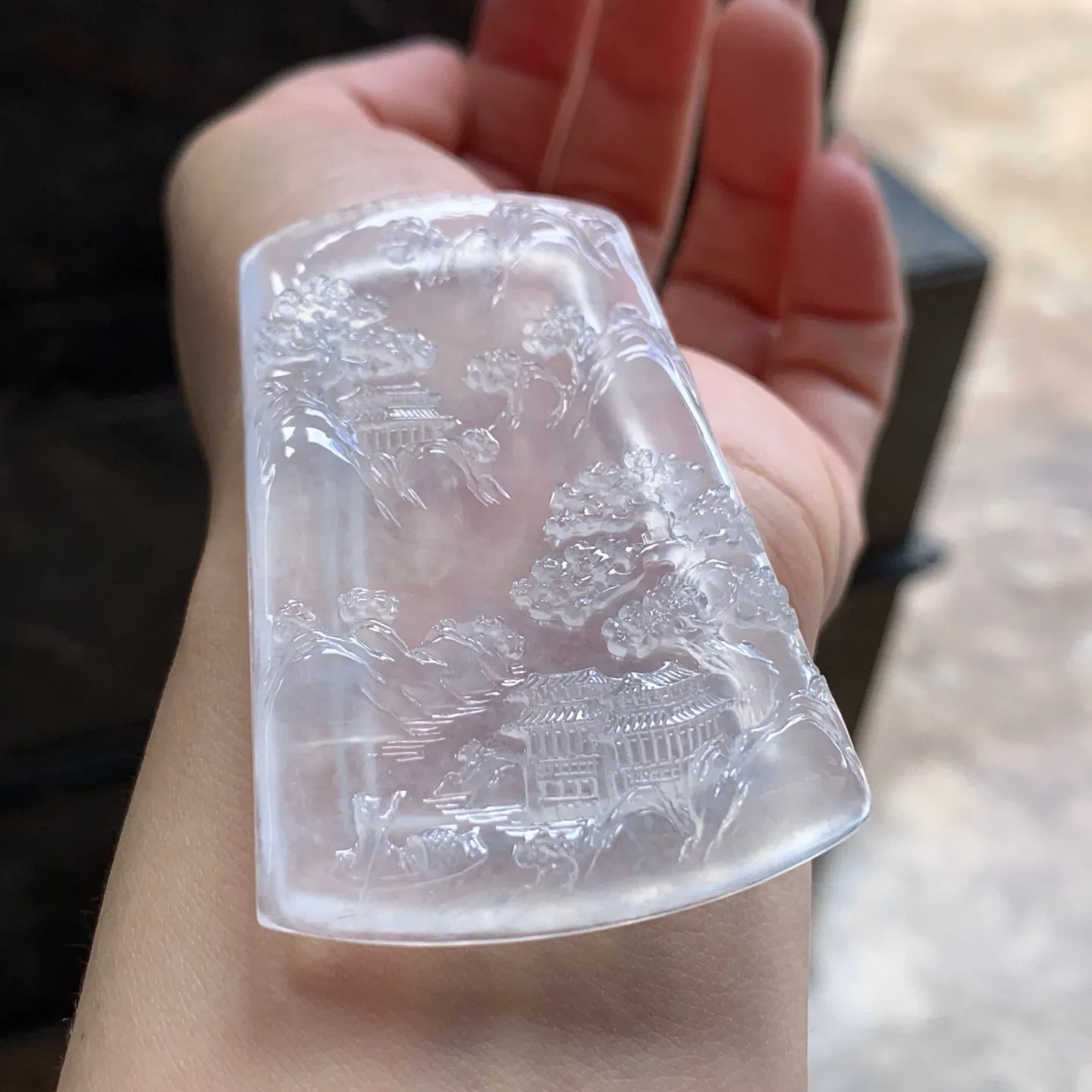 冰种山水牌
种老