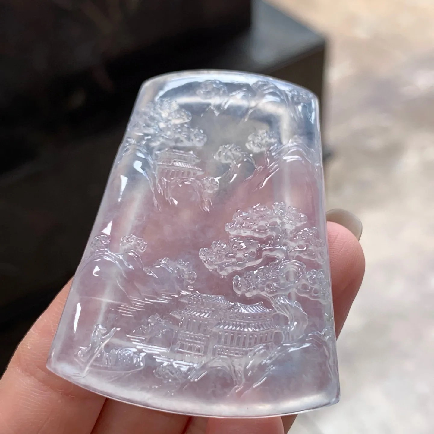 冰种山水牌
种老