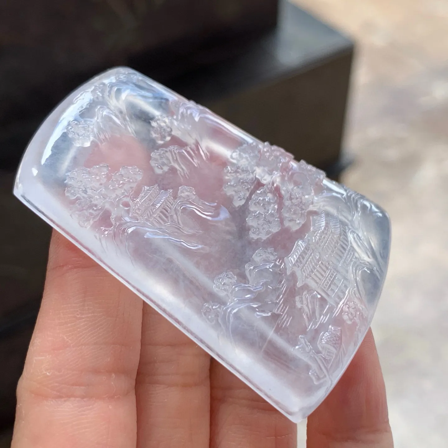 冰种山水牌
种老