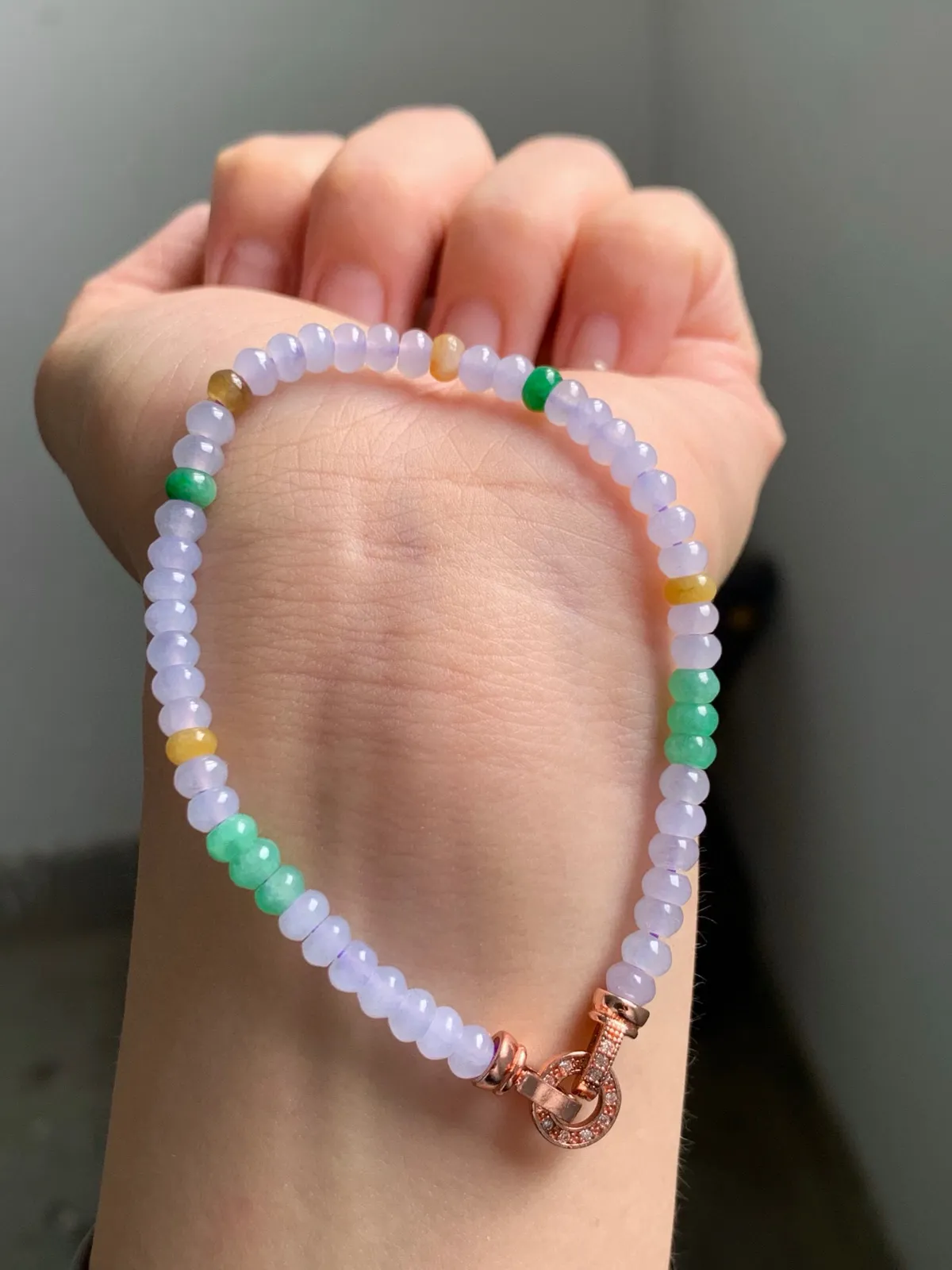 春色算盘珠手串