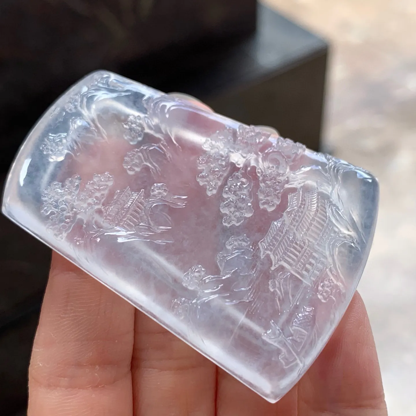 冰种山水牌
种老