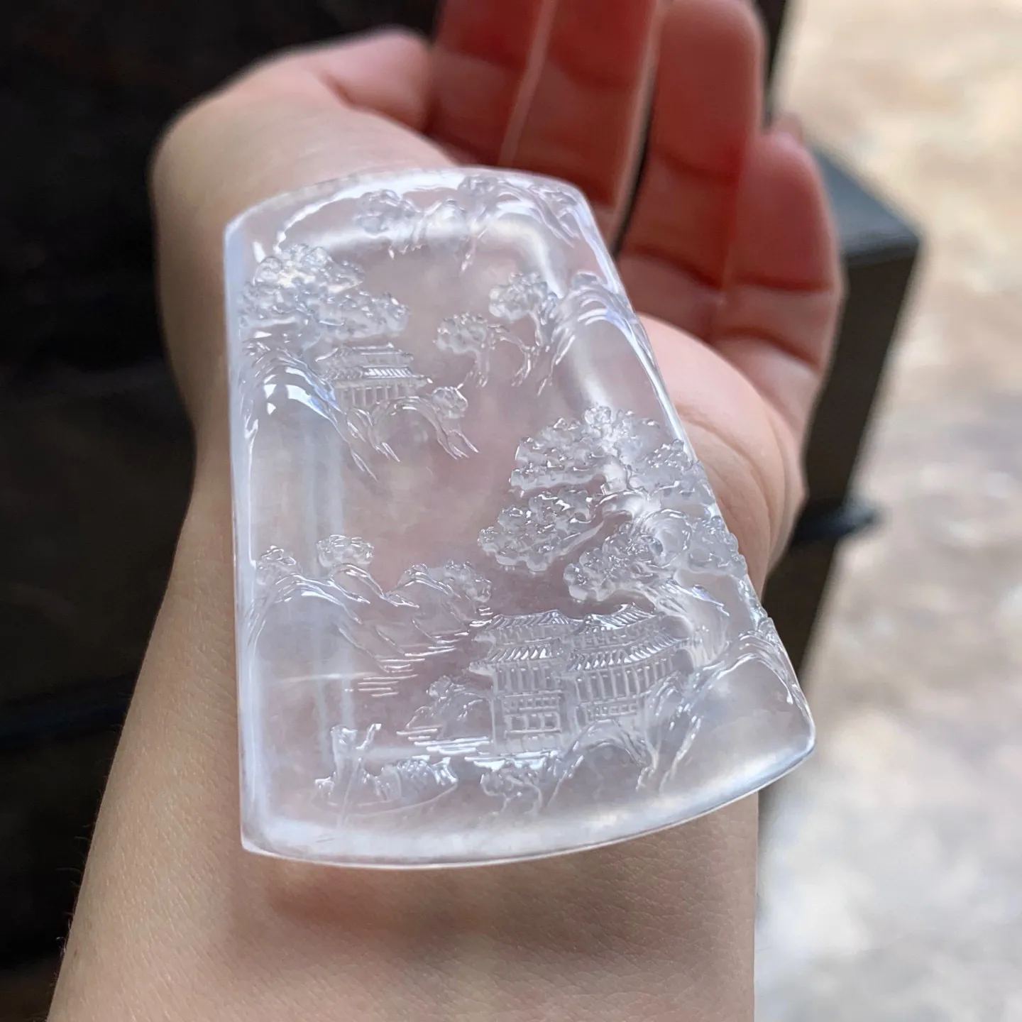 冰种山水牌
种老