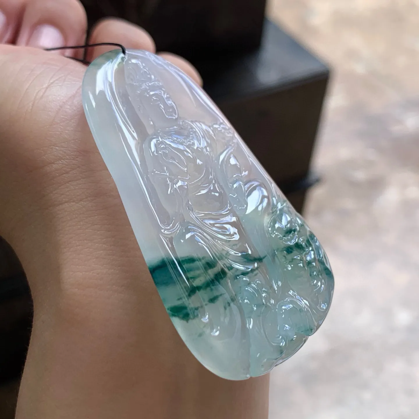 冰种飘花普贤菩萨
大气