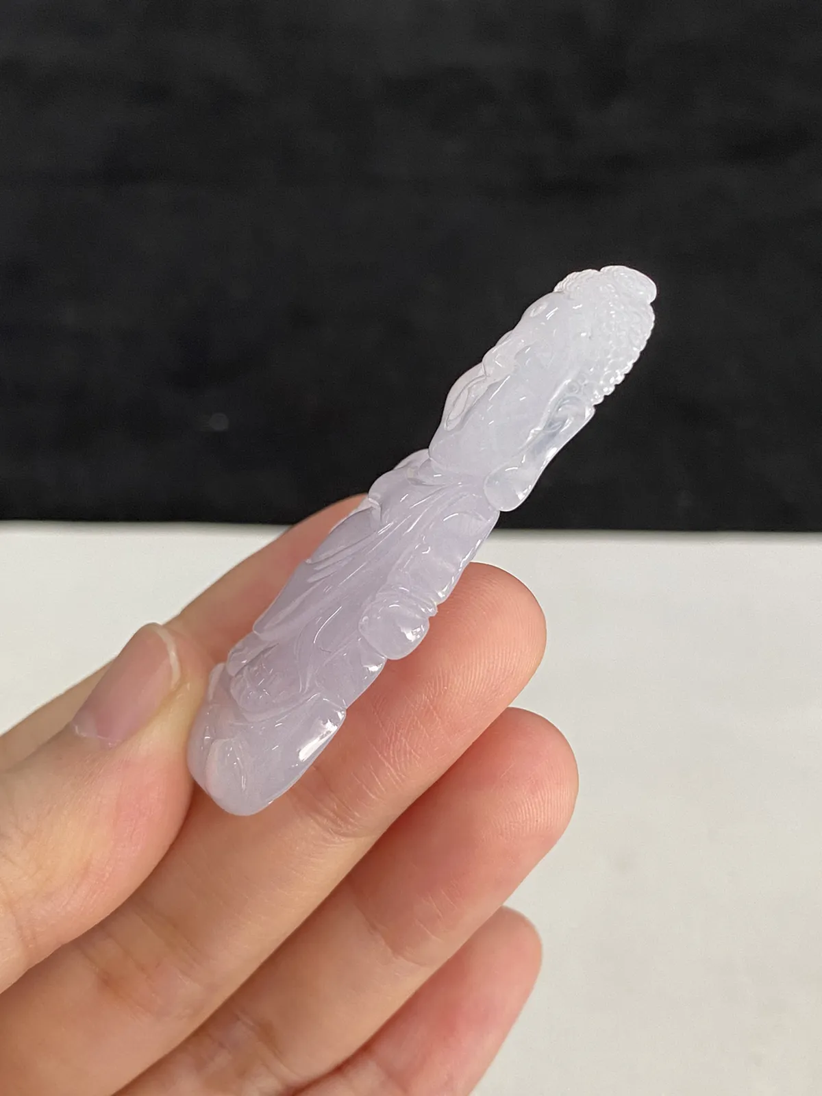 翡翠冰糯种宝宝佛吊坠