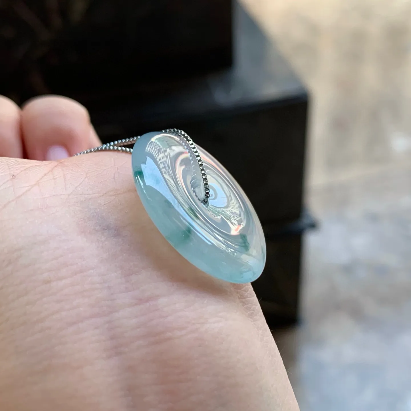 冰种飘花平安扣
清爽