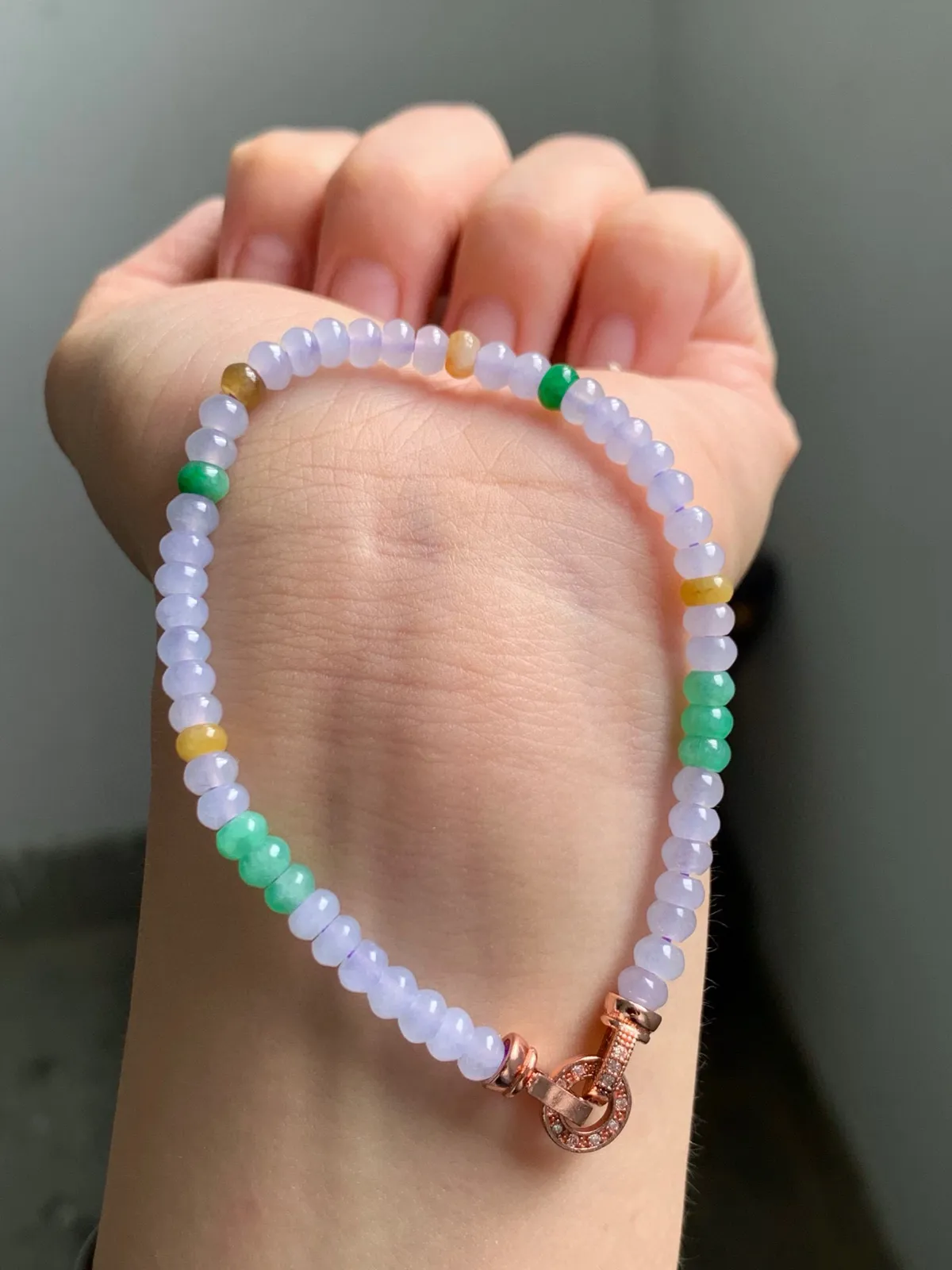 春色算盘珠手串