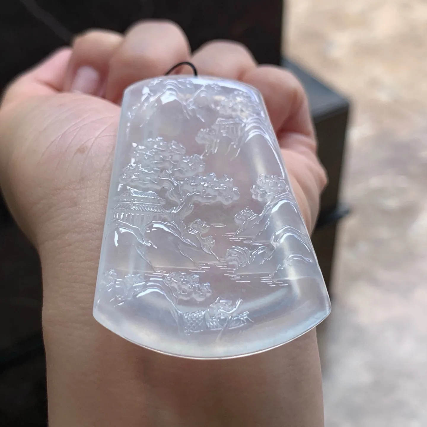 冰种山水牌
清爽
