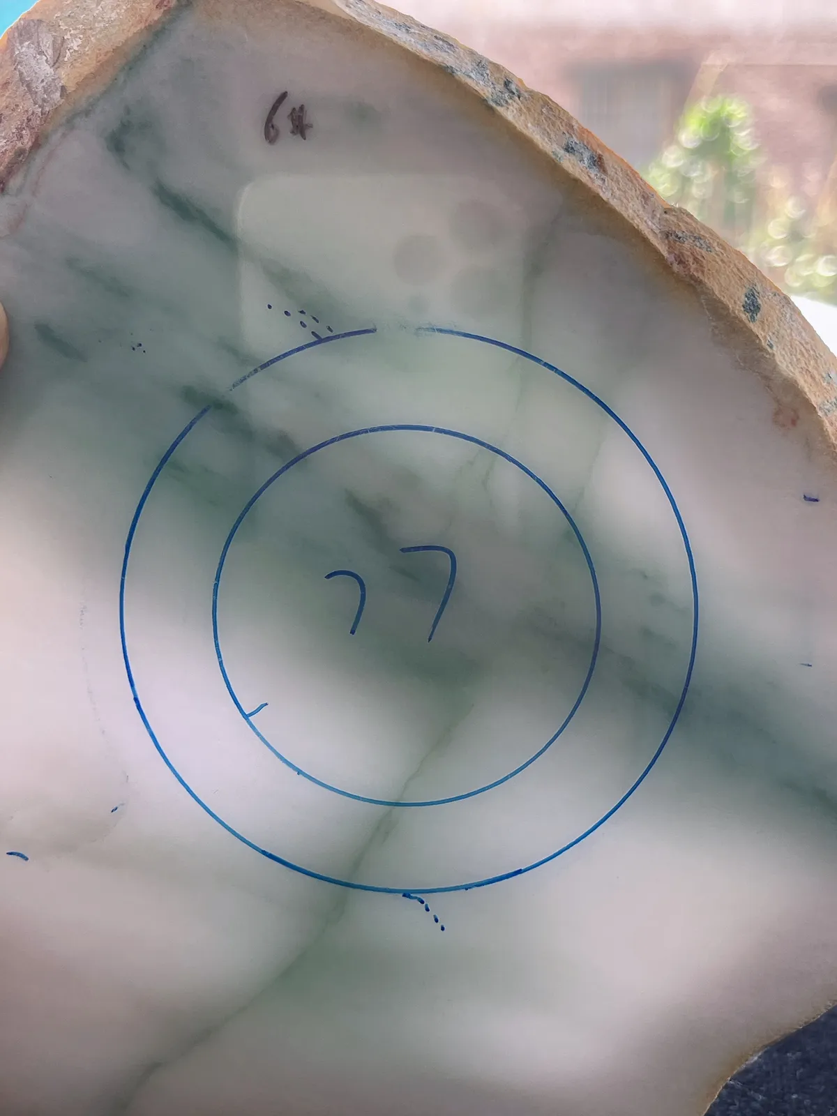 翡翠板料，⭕️正圈最大做61，圆条最大做57