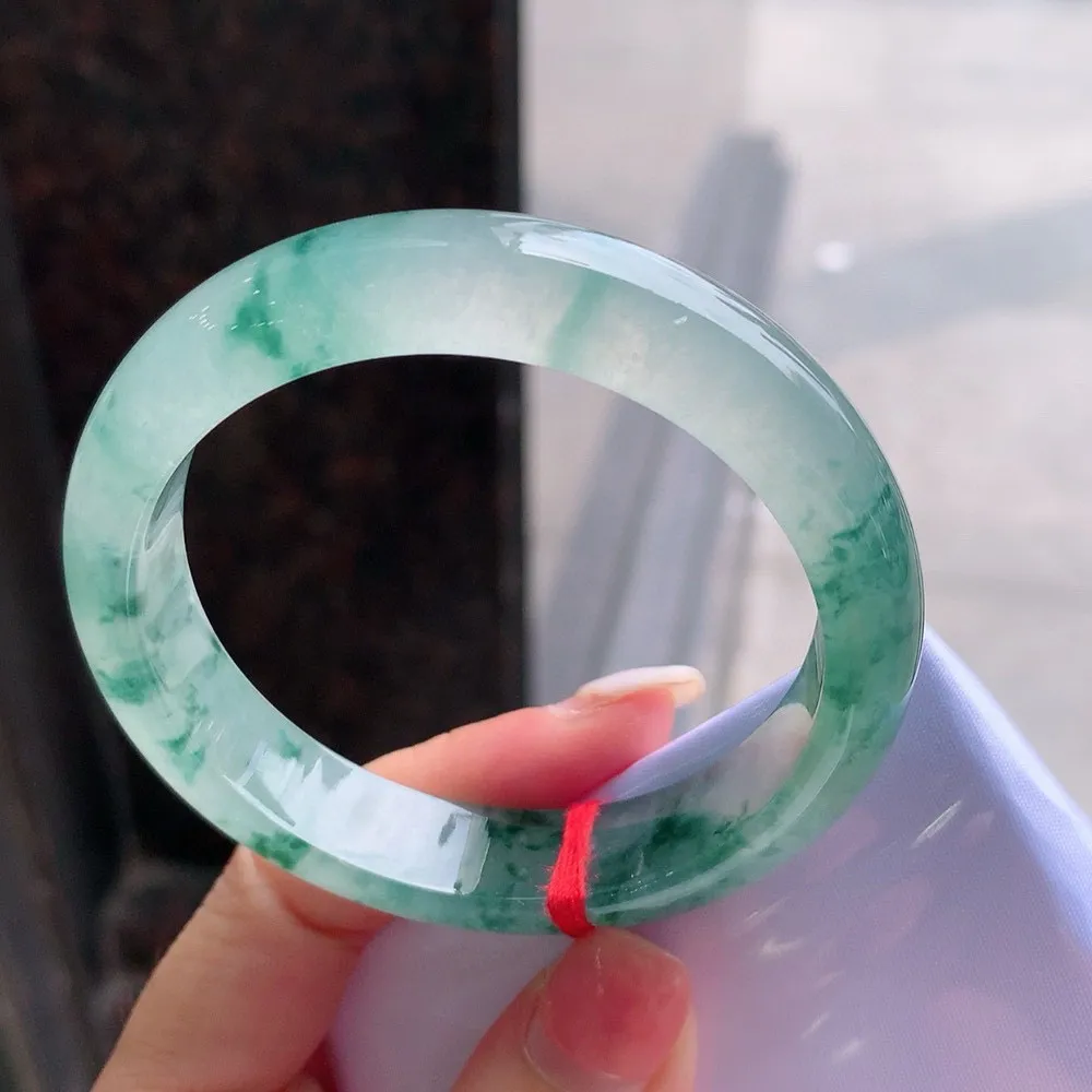 正圈高冰蓝花 一丝棉根 尺寸:55.1/12.4/7.7 花美