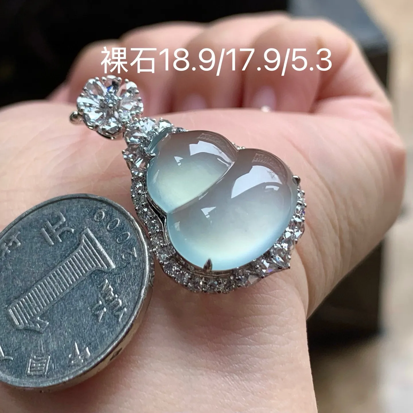 冰种葫芦
种老 真金镶嵌