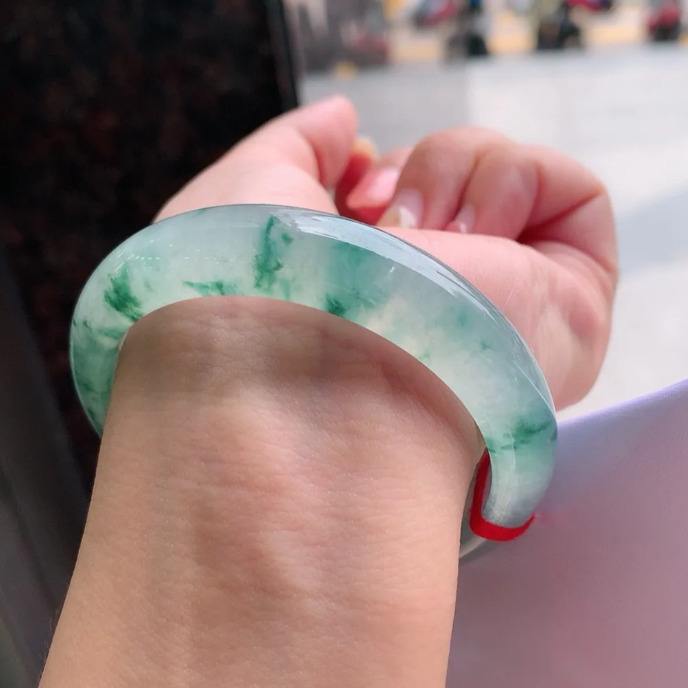 正圈高冰蓝花 一丝棉根 尺寸:55.1/12.4/7.7 花美