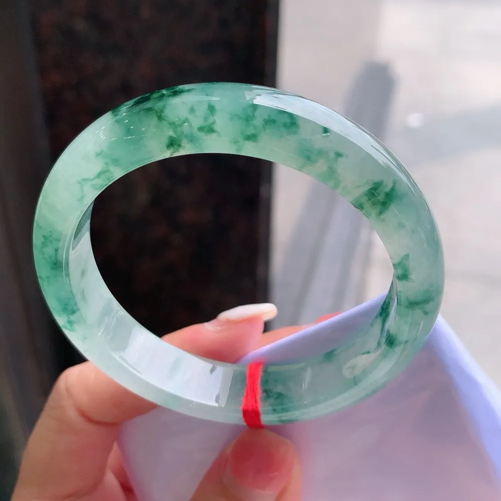 正圈高冰蓝花 一丝棉根 尺寸:55.1/12.4/7.7 花美