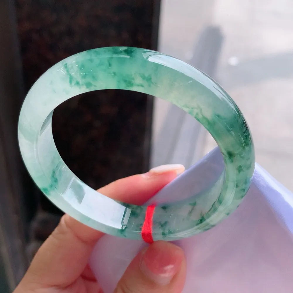 正圈高冰蓝花 一丝棉根 尺寸:55.1/12.4/7.7 花美