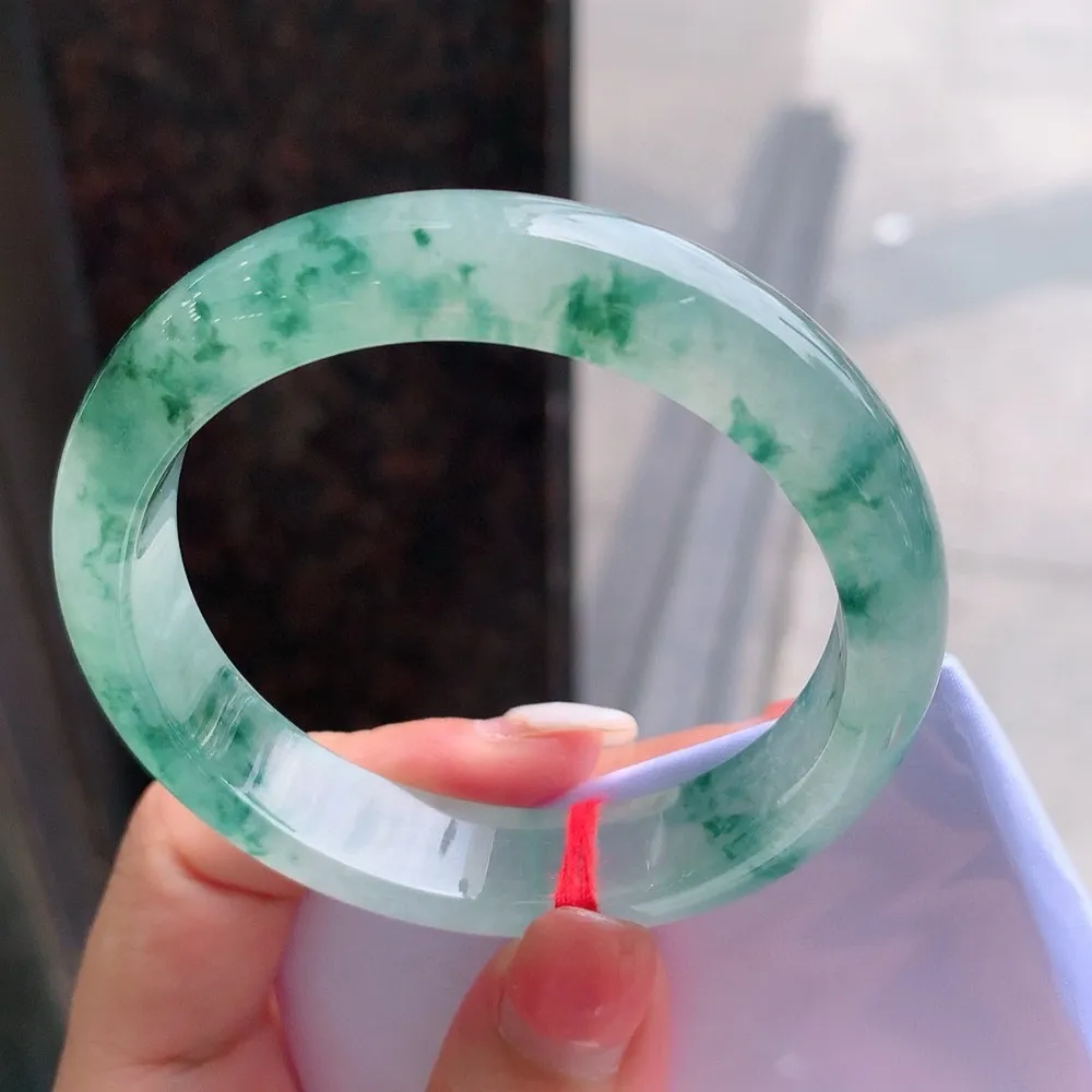 正圈高冰蓝花 一丝棉根 尺寸:55.1/12.4/7.7 花美