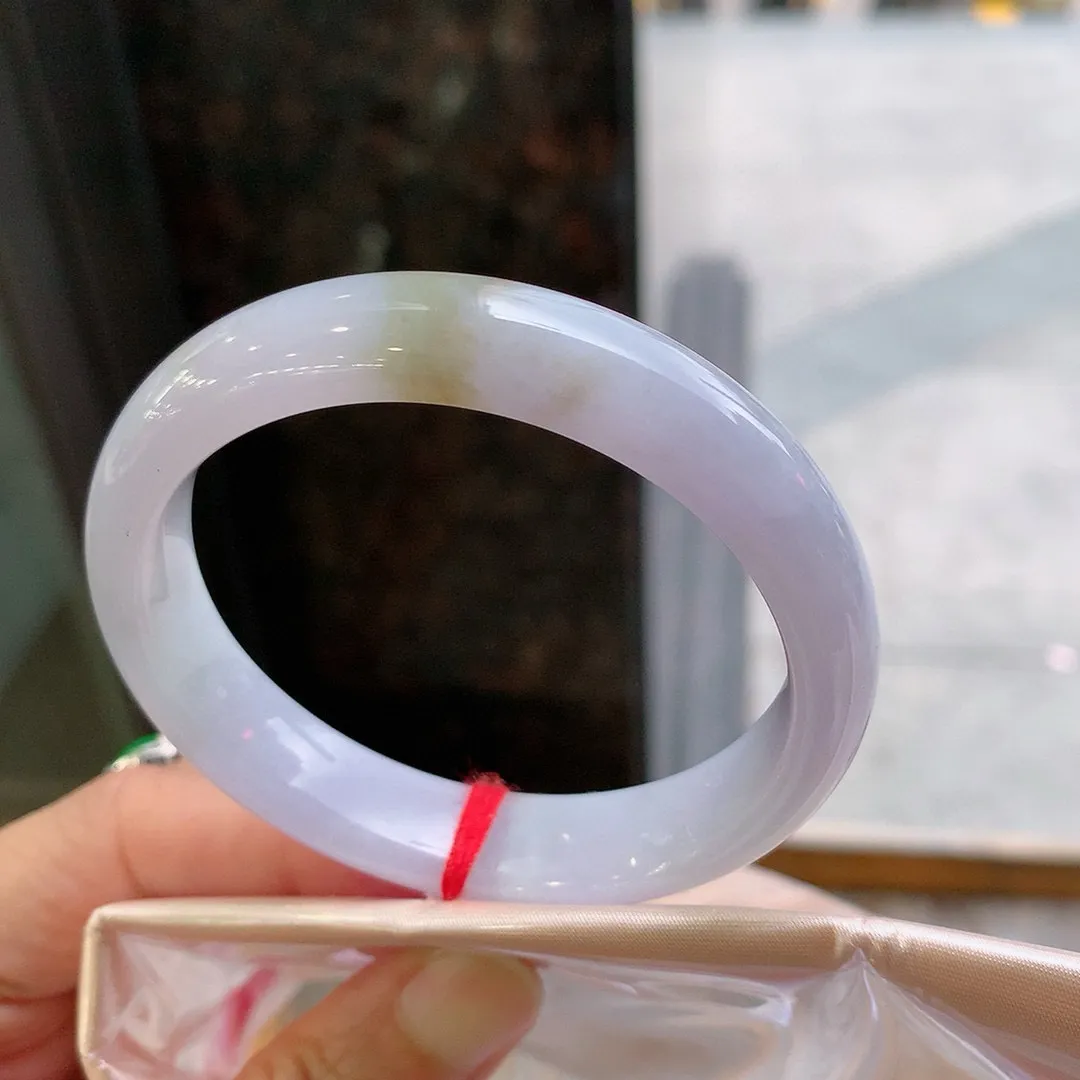 正圈满色紫罗兰飘黄翡  尺寸:55.1/11.9/7.4超美