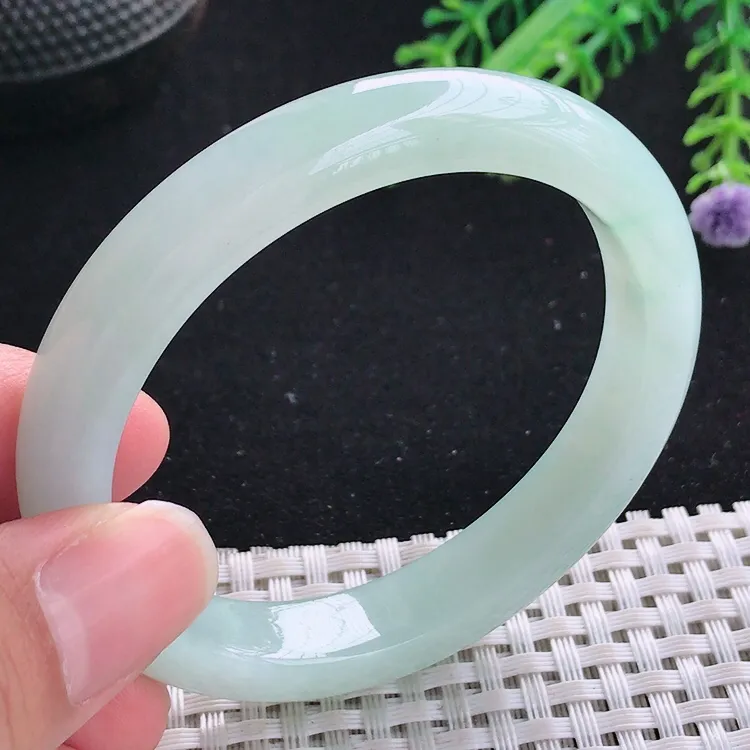 自然光54/47.5/10.5/7.8老坑秀气冰润冰晴贵妃手镯翡翠玉镯美人镯