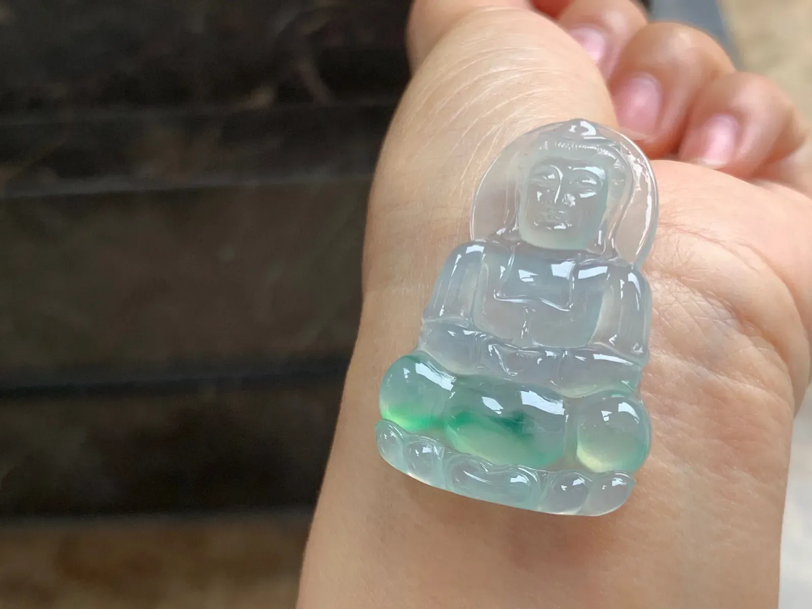 冰种飘色观音 品相端庄 水润