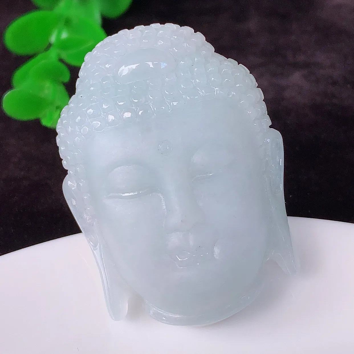自然光实拍，精品大日如来，冰糯种翡翠大日如来、佛祖，法相端庄静美，普度众生 #60.28