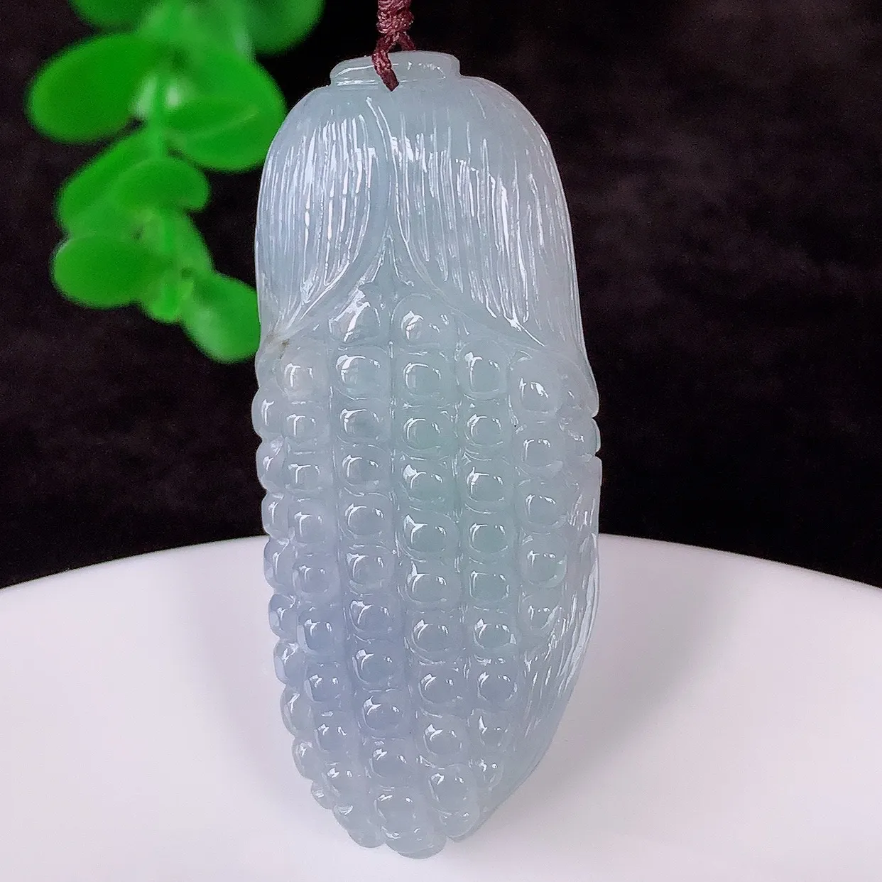 自然光实拍，冰润冰糯种紫罗兰翡翠多子多福吊坠 种老水足，翠色灵动，寓意美好，佩戴时尚出众！#41.28