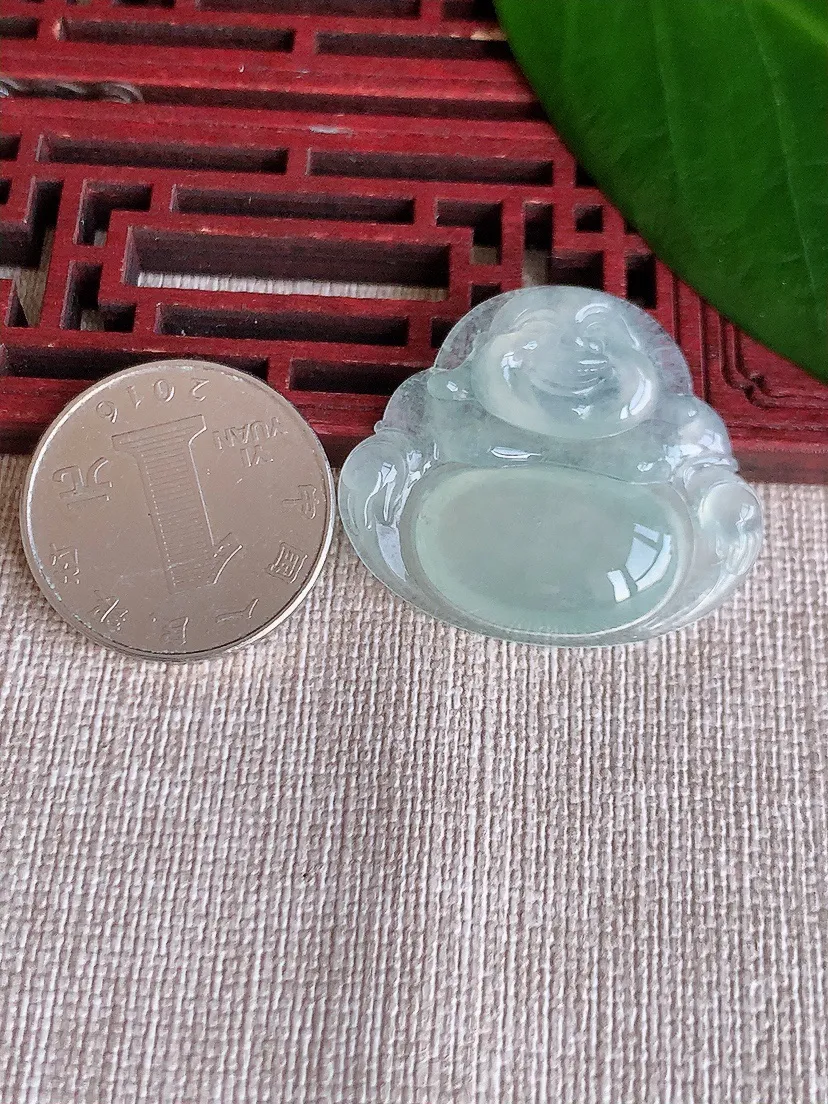天然A货翡翠晴水佛公吊坠尺寸29.7×34×5.8m量8.74g 0704