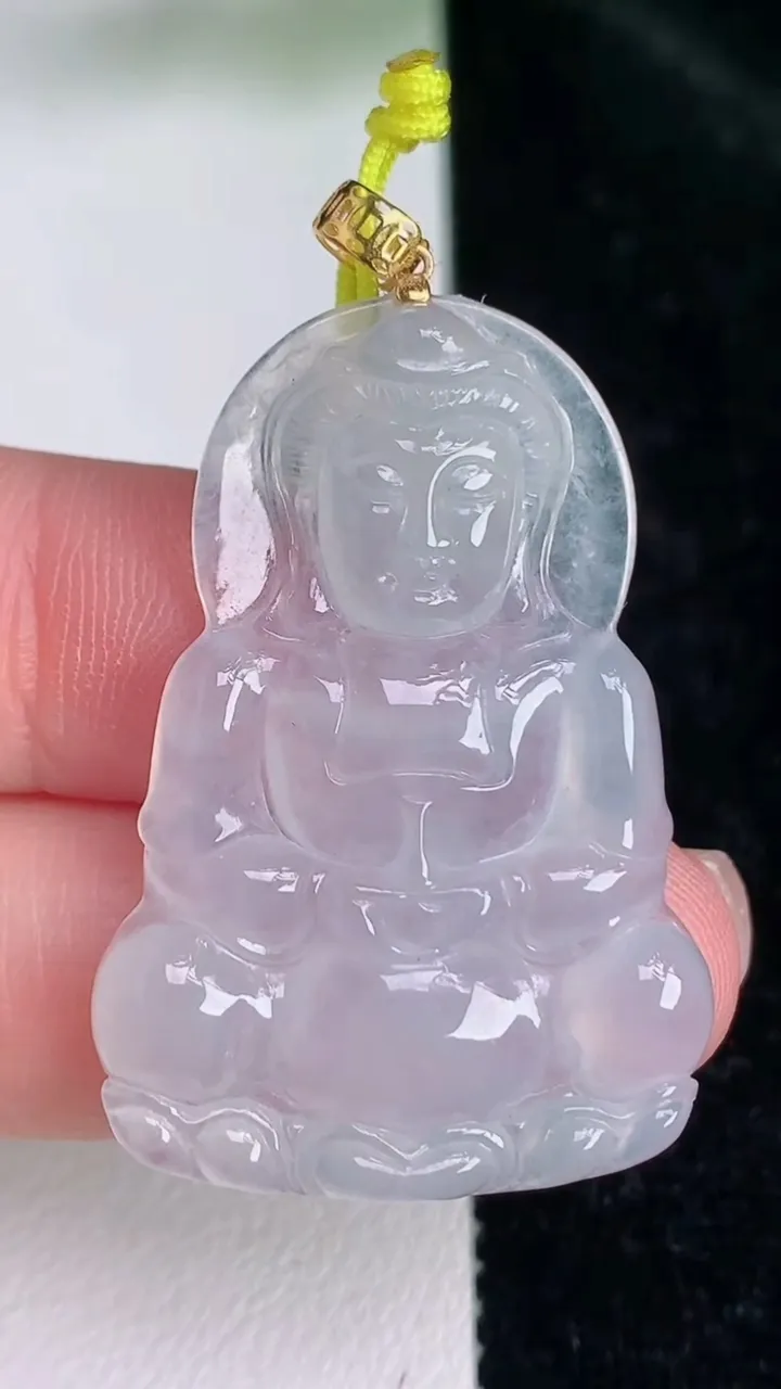 天然A货翡翠种观音菩萨吊坠，尺寸38-26-4.2，重量:6.88g
7月4日