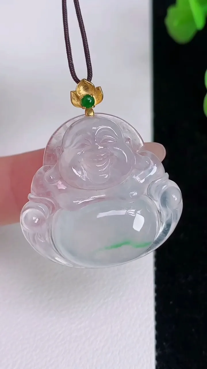 天然A货翡翠佛公吊坠，尺寸28.7-30-6，重量:7.97g
7月5日