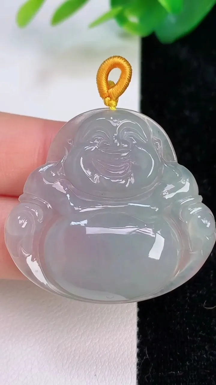 天然A货翡翠佛公吊坠，尺寸35.6-38-5.7，重量:11.59g
7月6日