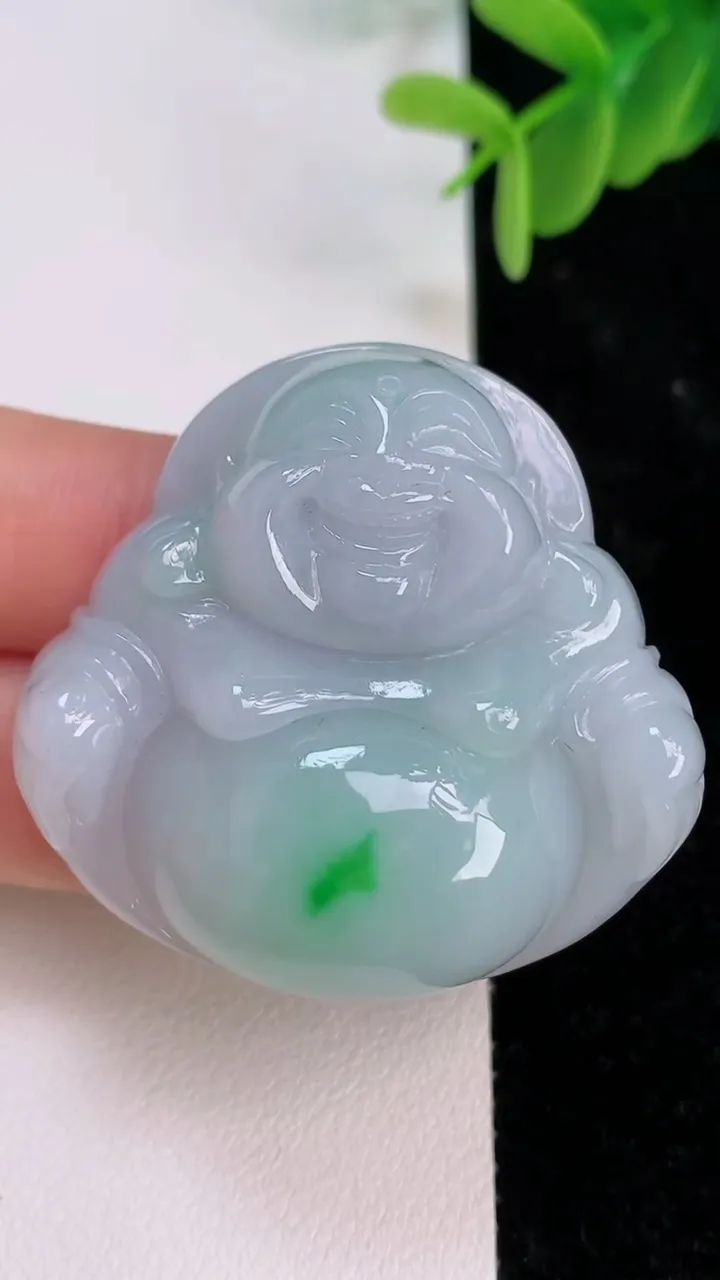 天然A货翡翠佛公吊坠，尺寸41.4-43-13，重量:35.47g
7月7日