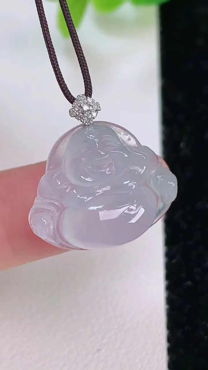 天然A货翡翠种佛公吊坠，尺寸17-20-6，重量:2.76g
7月10日