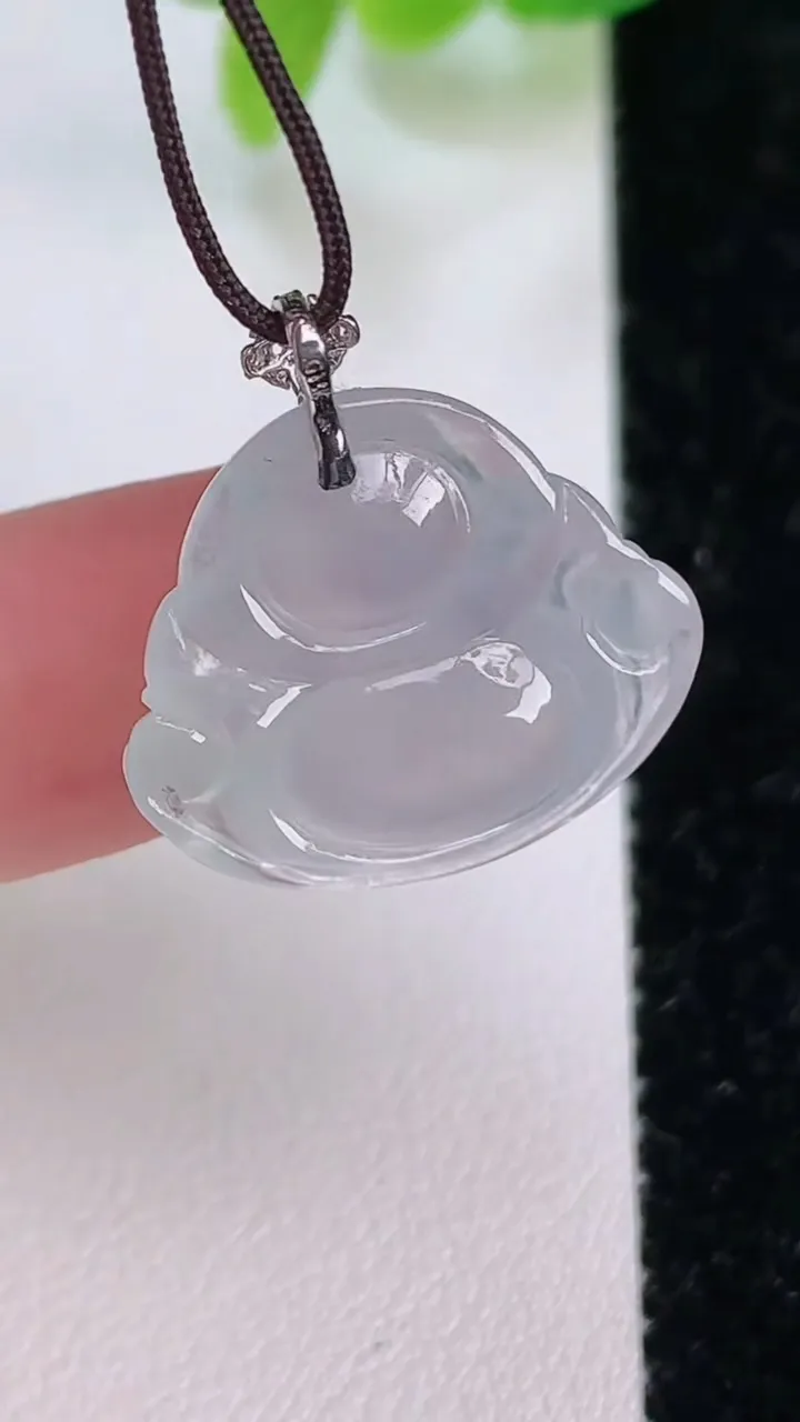 天然A货翡翠种佛公吊坠，尺寸17-20-6，重量:2.76g
7月10日